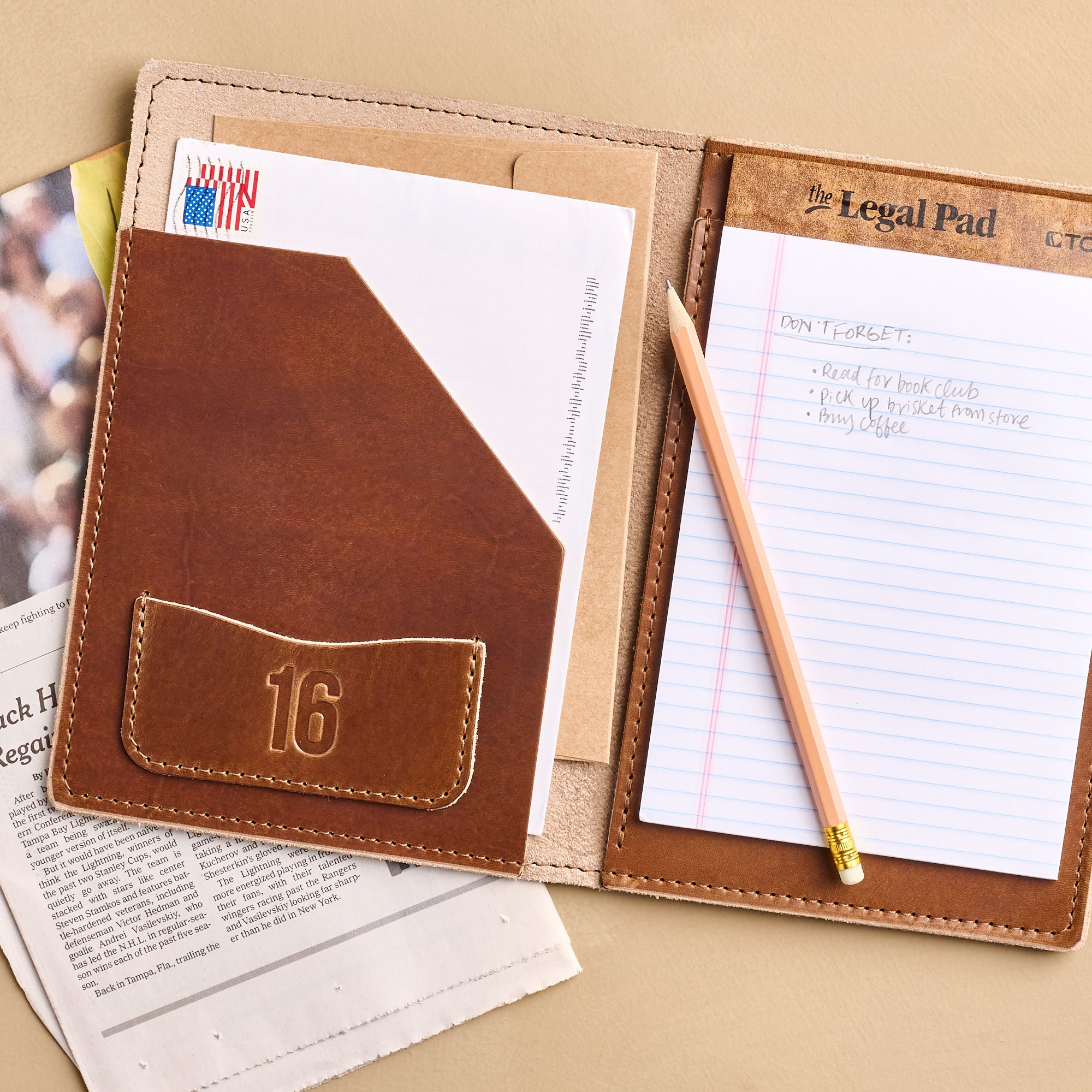 16 Leather Small Pad Folio