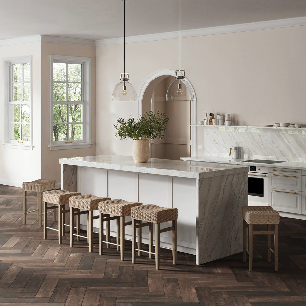 Seagrass Counter Height Bar Stools Brown (Set of 6)