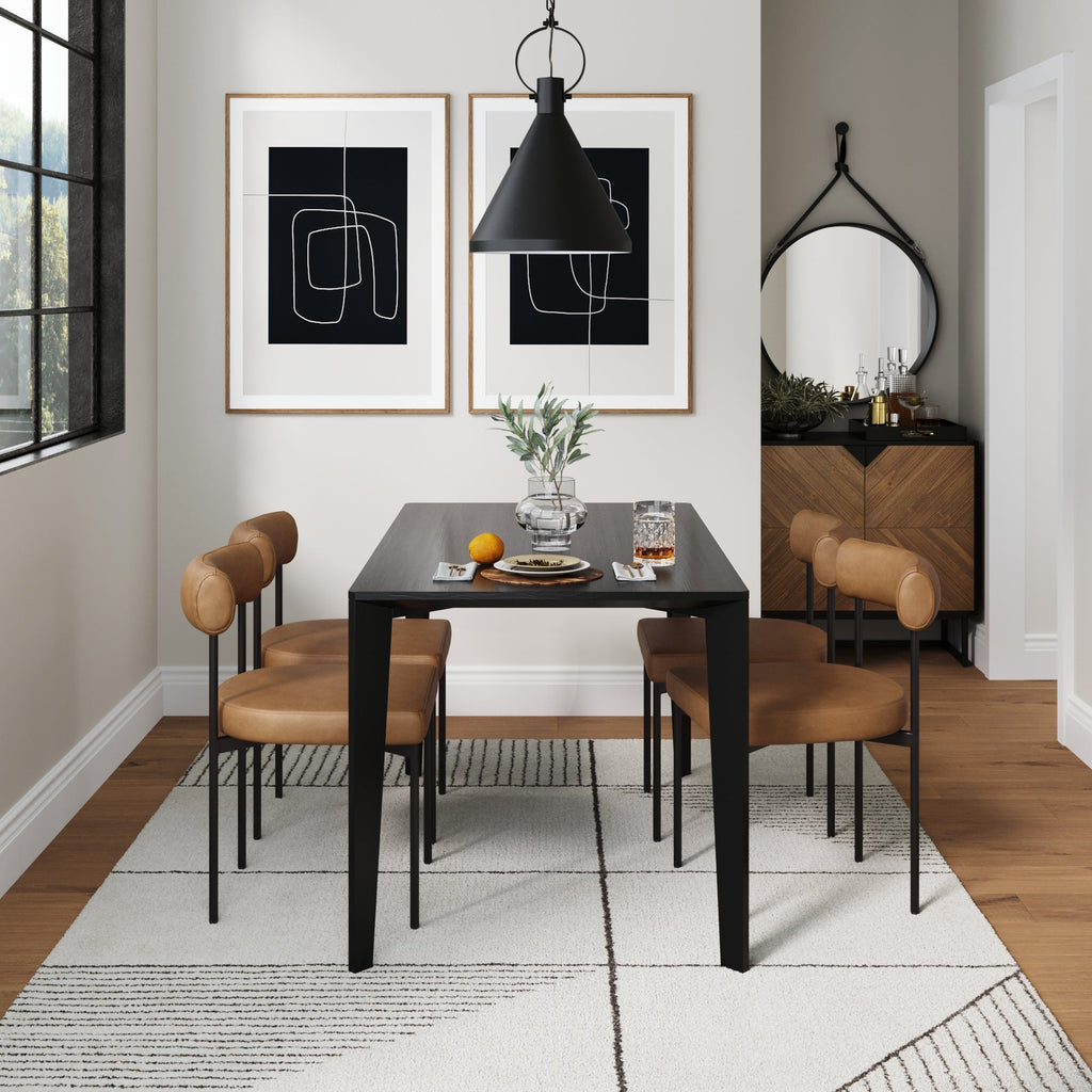 Faux Leather Modern Dining Chairs (Set of 4)