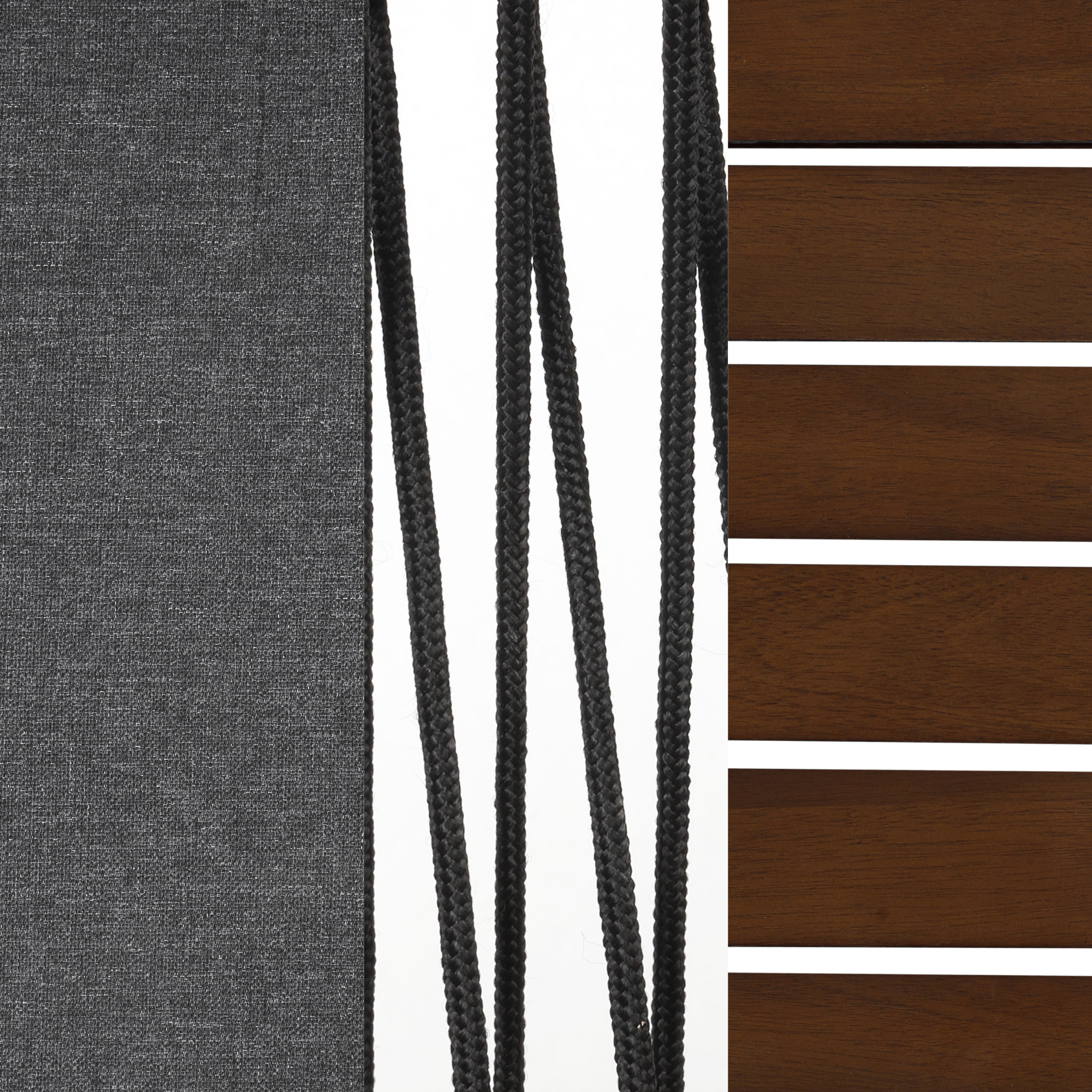 Outdoor Wood Patio Loveseat Gray Dark Acacia