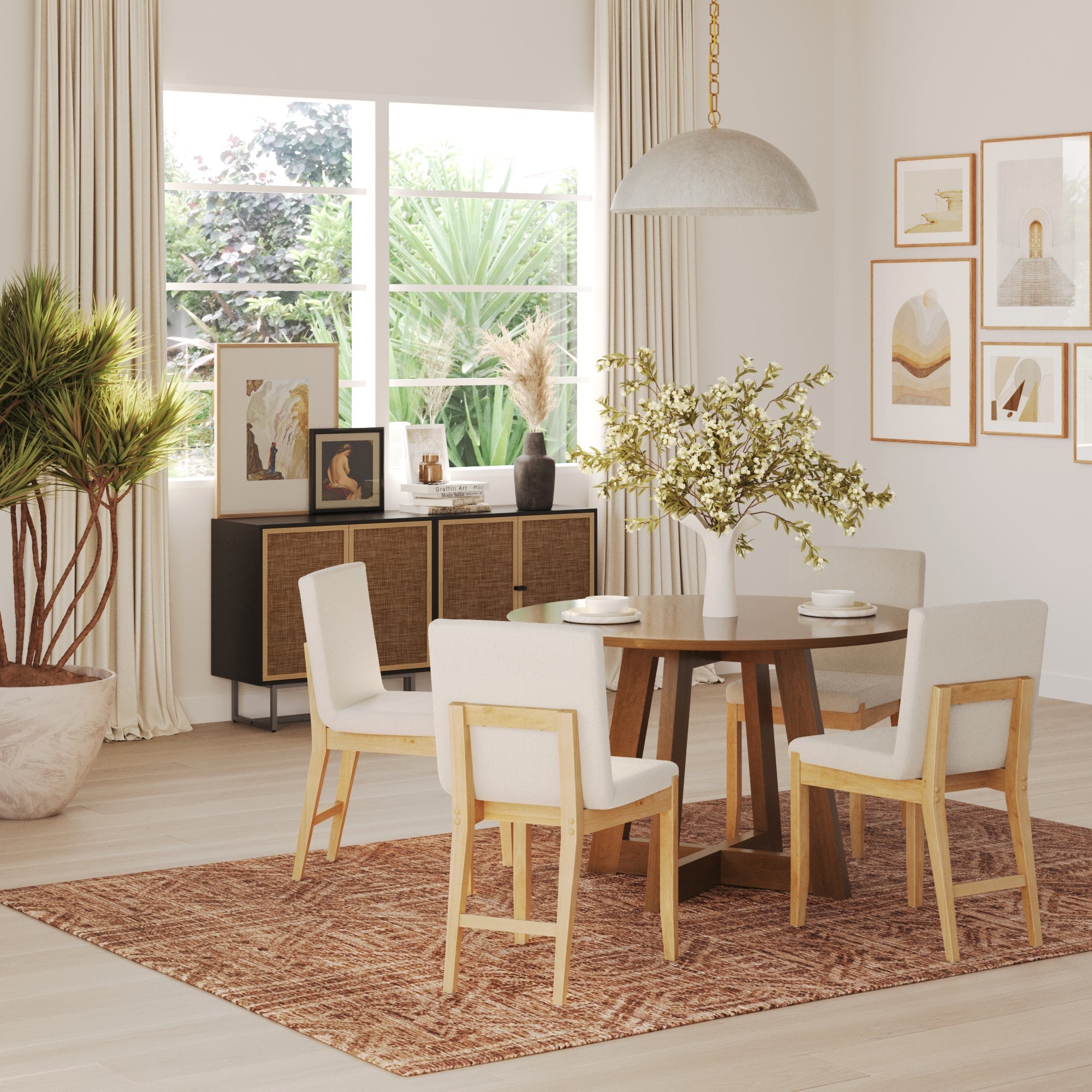 Modern Exposed Back Dining Chair (Set of 4)