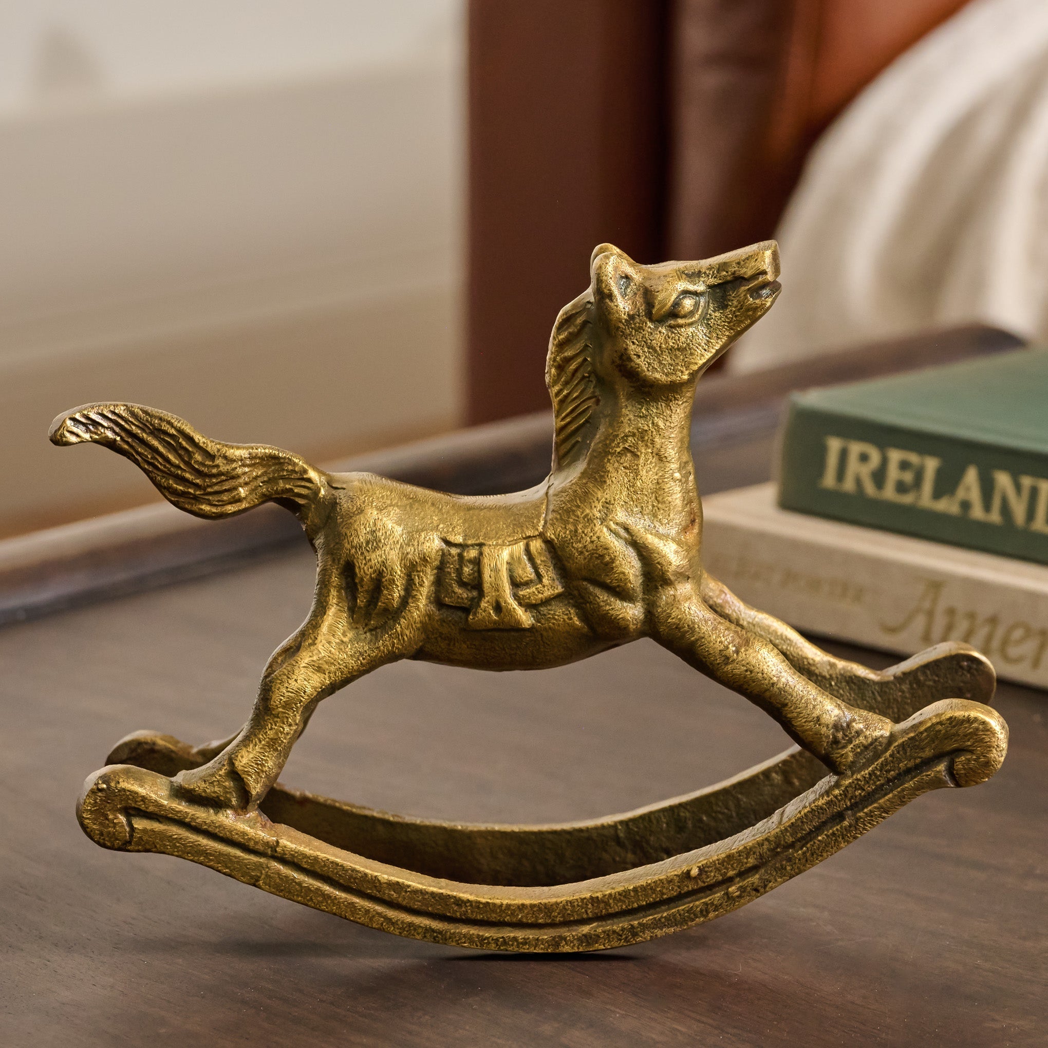Vintage-Inspired Brass Rocking Horse