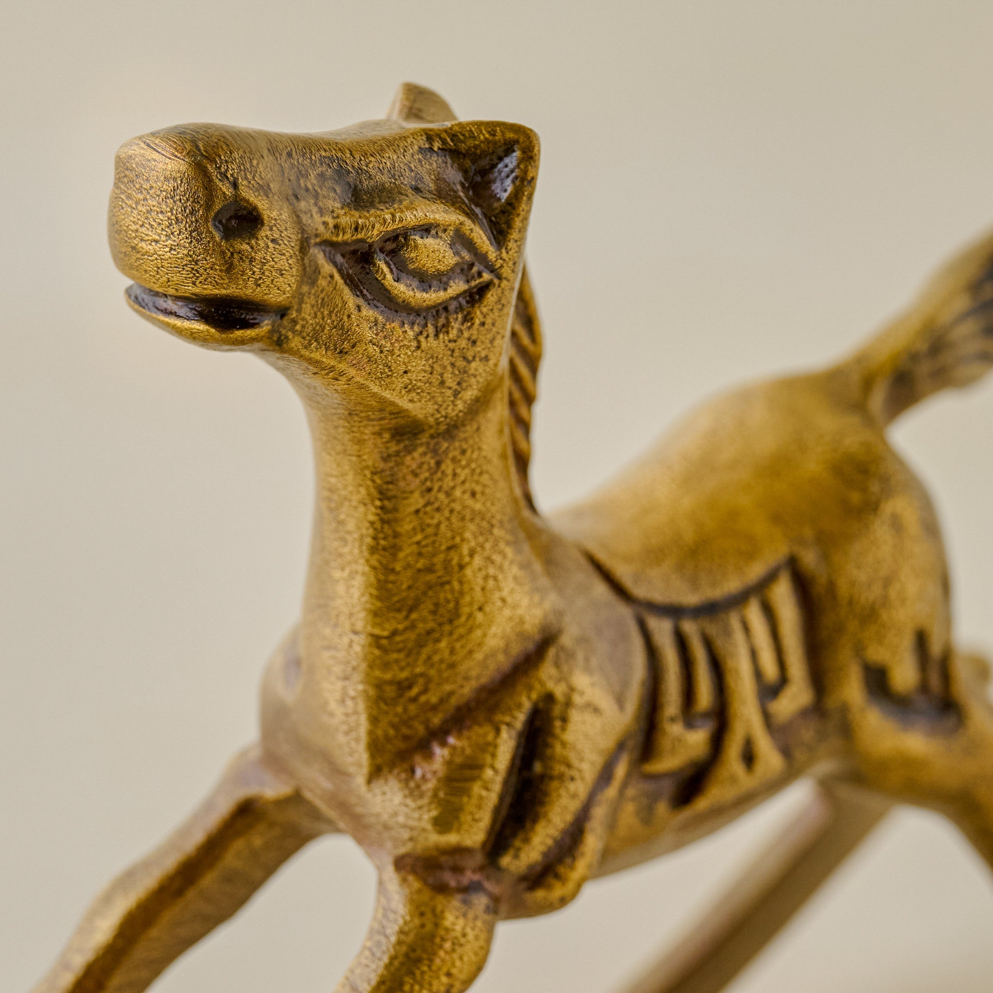 Vintage-Inspired Brass Rocking Horse