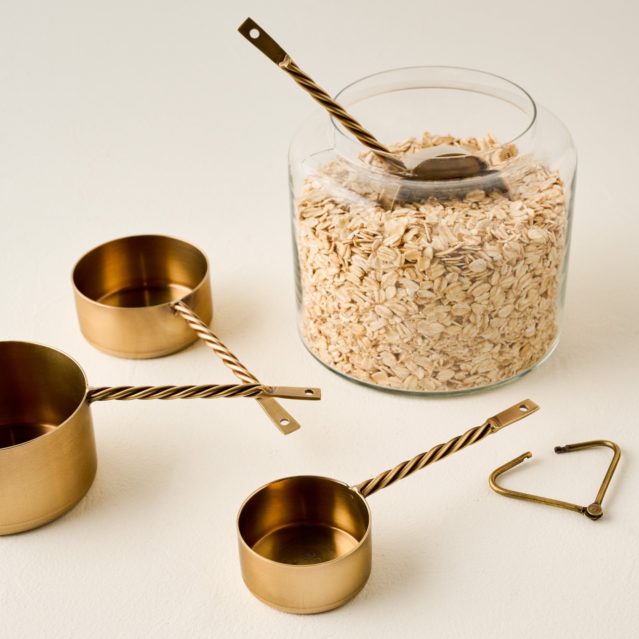 Antique Brass Twisted Measuring Cups