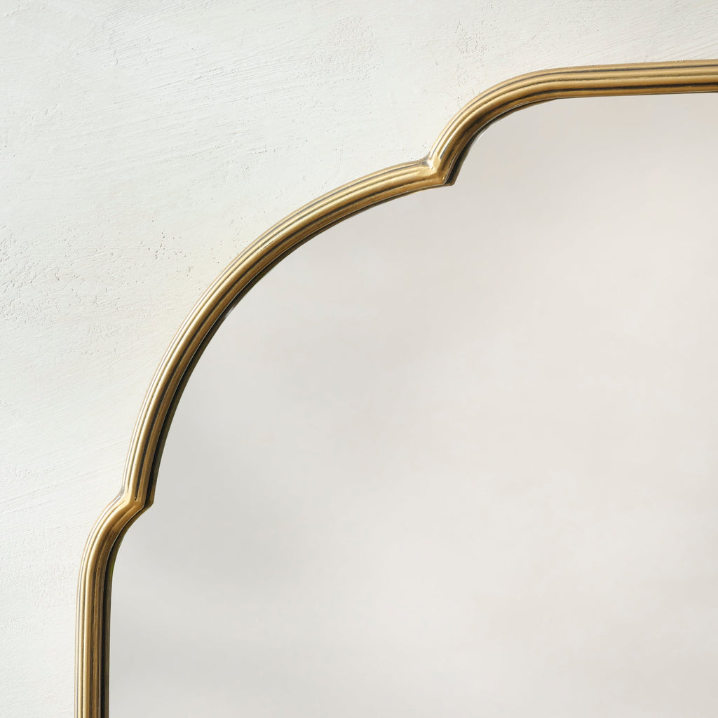 Antique Brass Luna Mirror