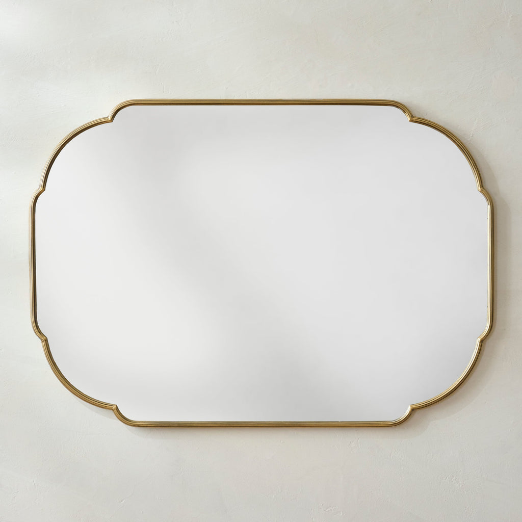 Antique Brass Luna Mirror