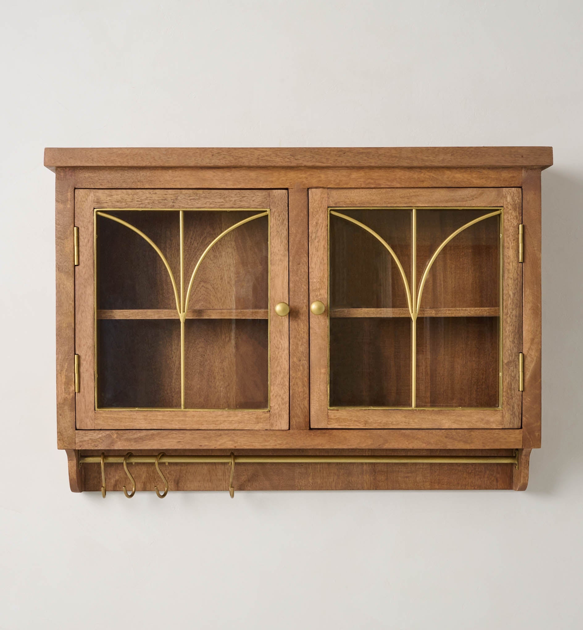 Eloise Wood & Brass Display Cabinet