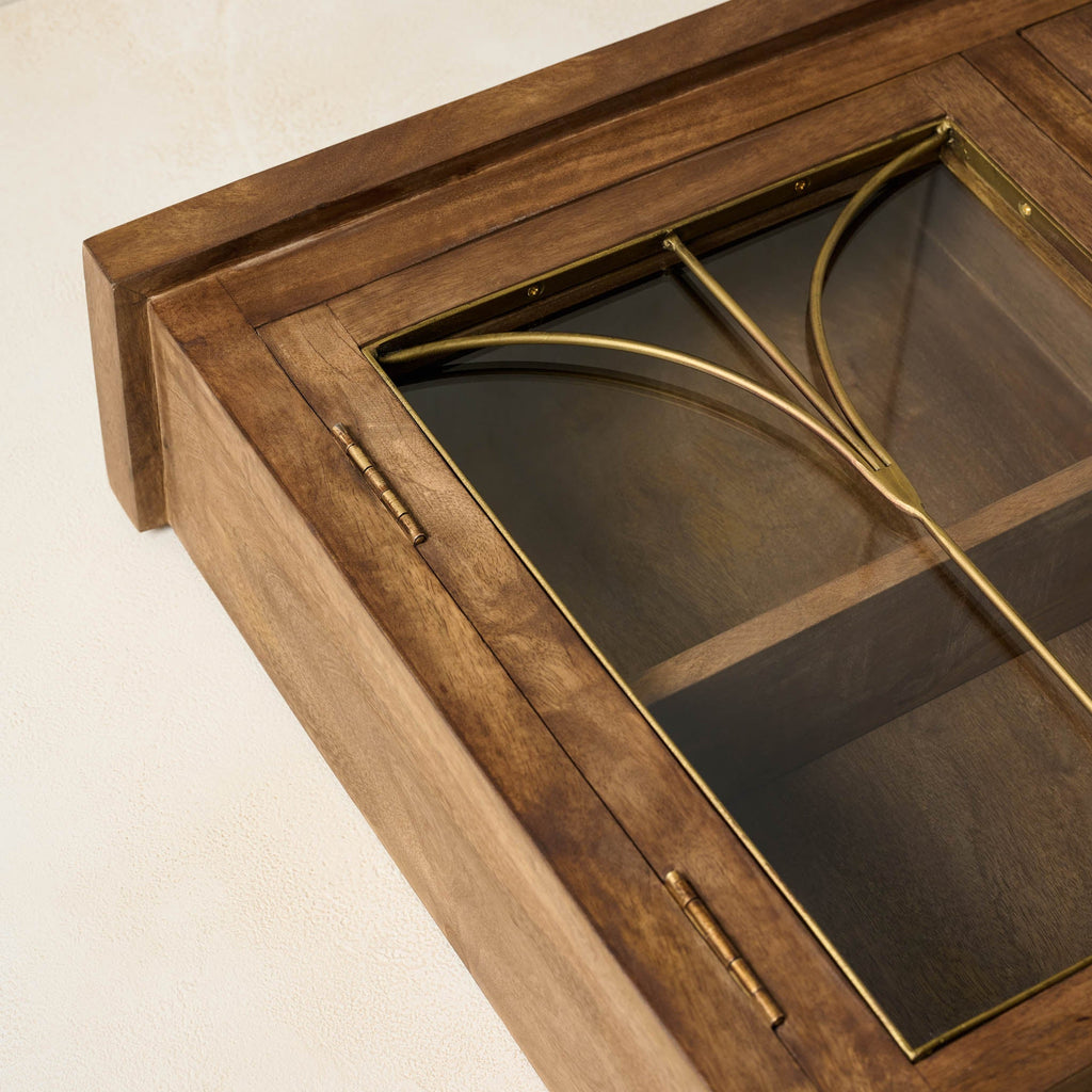 Eloise Wood & Brass Display Cabinet