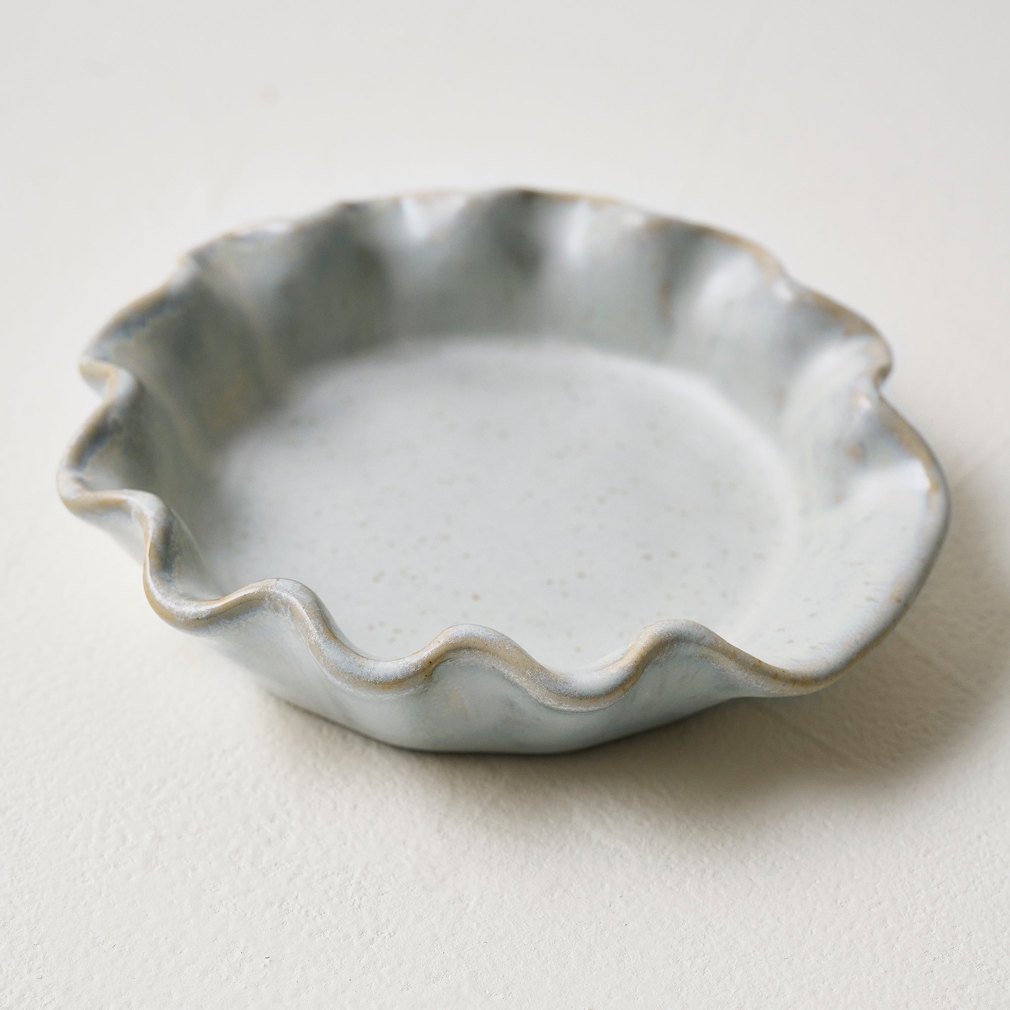 French Grey Ruffle Spoon Rest