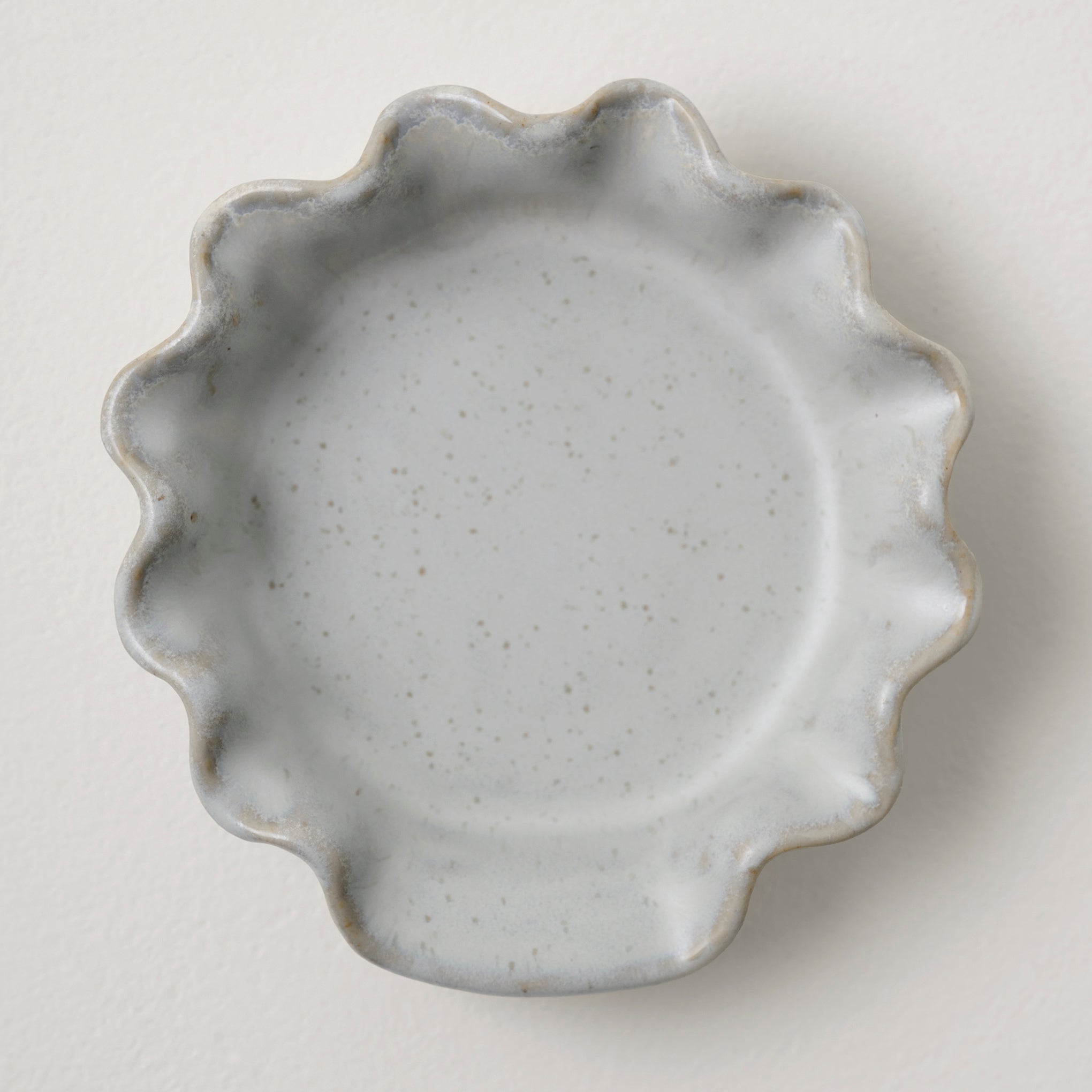 French Grey Ruffle Spoon Rest