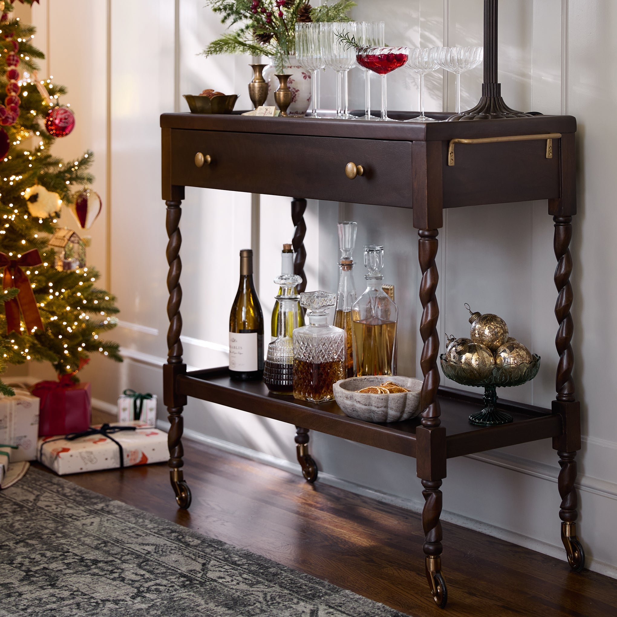Barley Twist Bar Cart