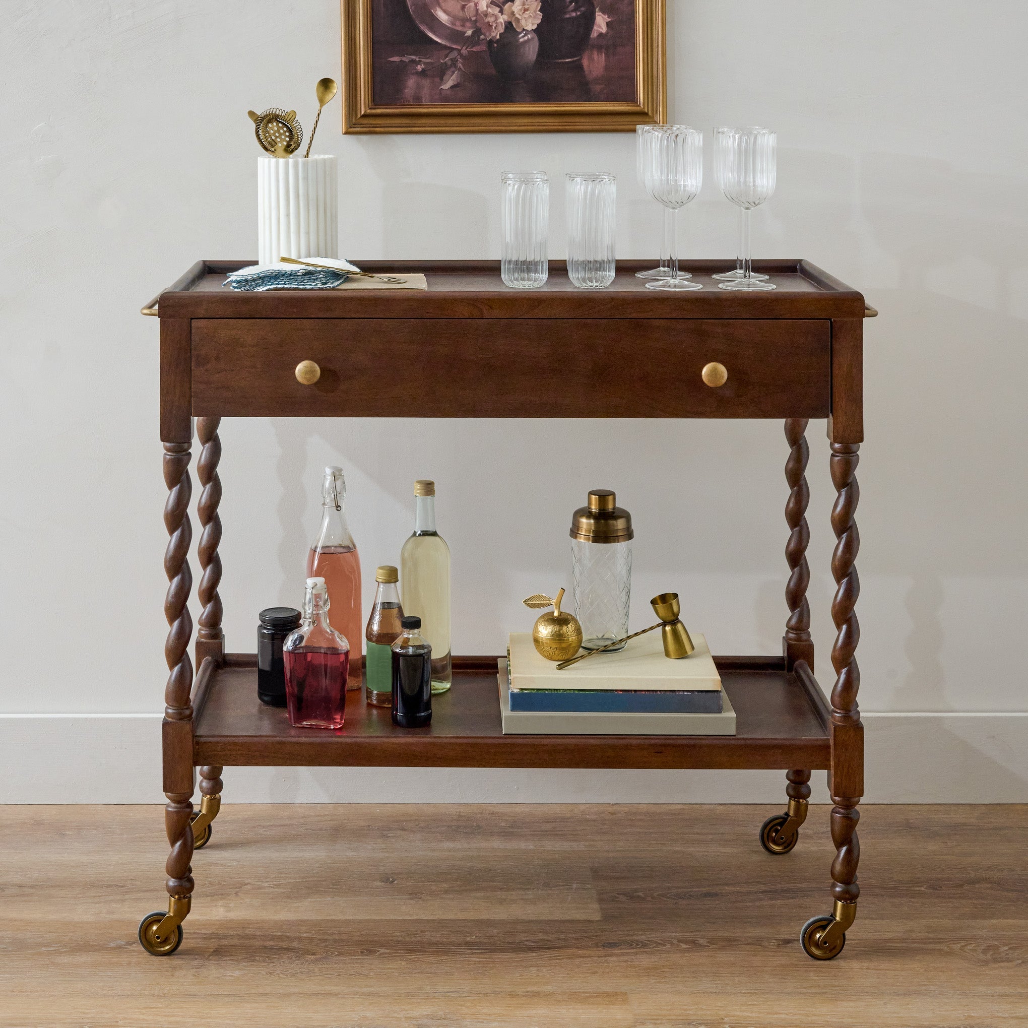 Barley Twist Bar Cart