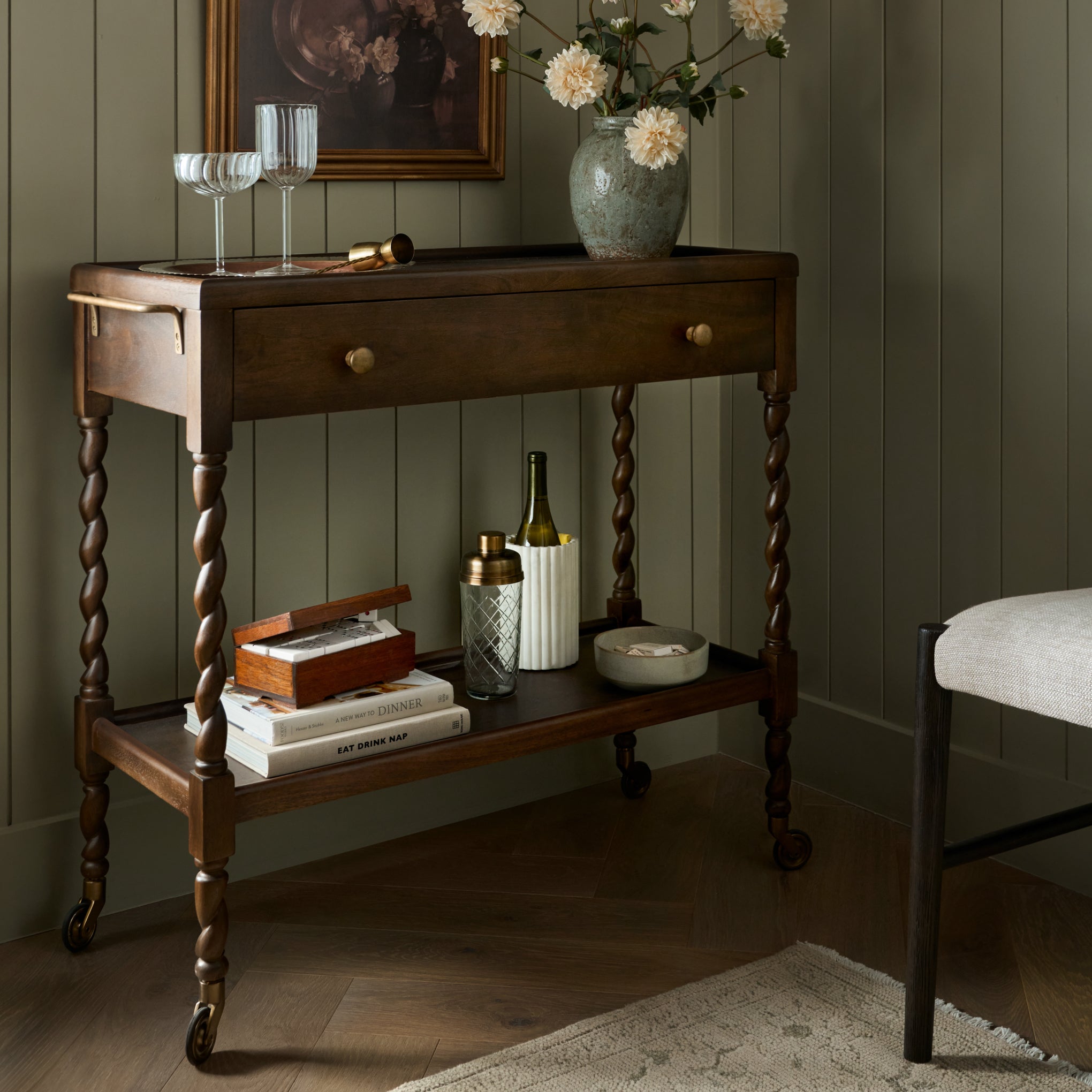 Barley Twist Bar Cart
