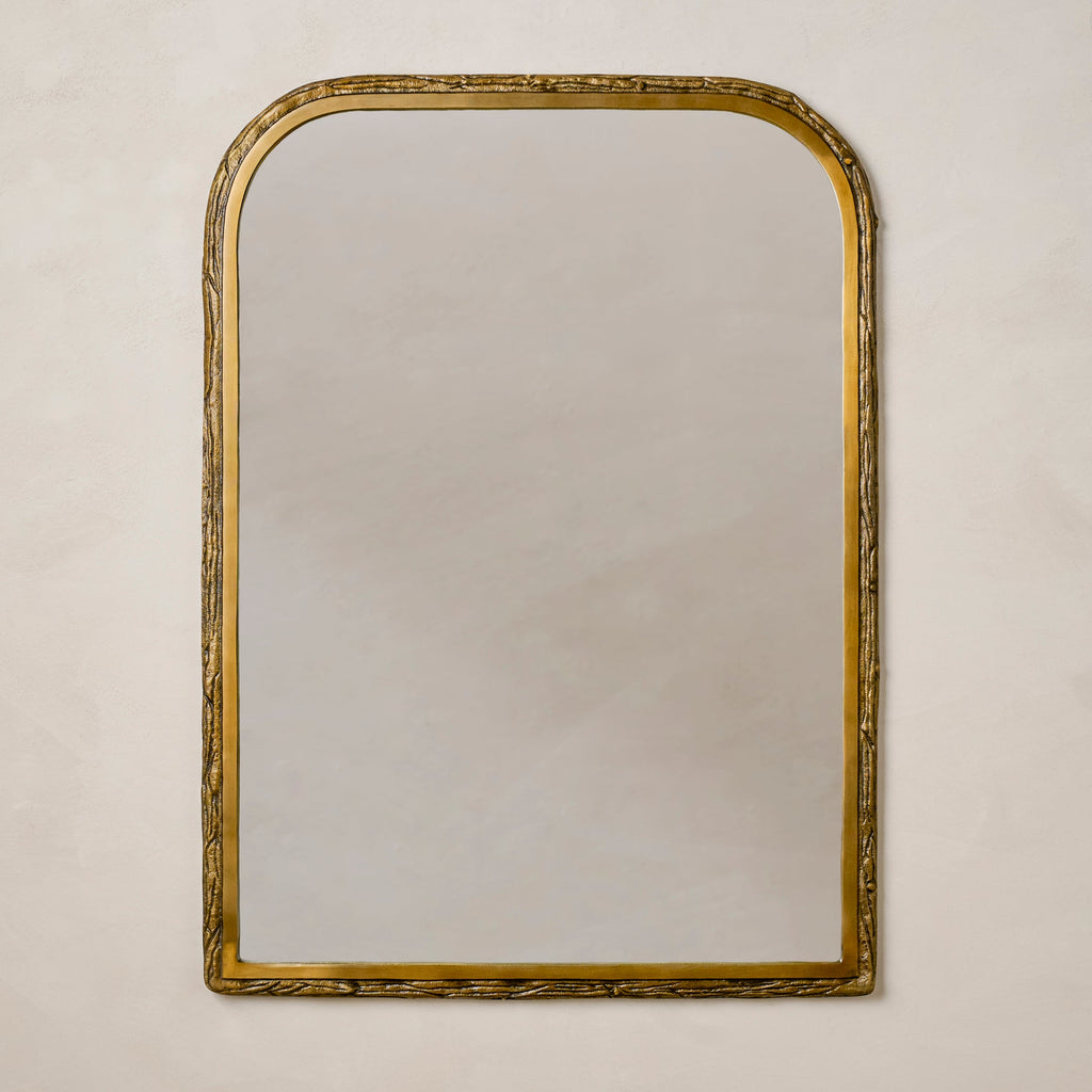 Arched Laurel Metal Framed Mirror