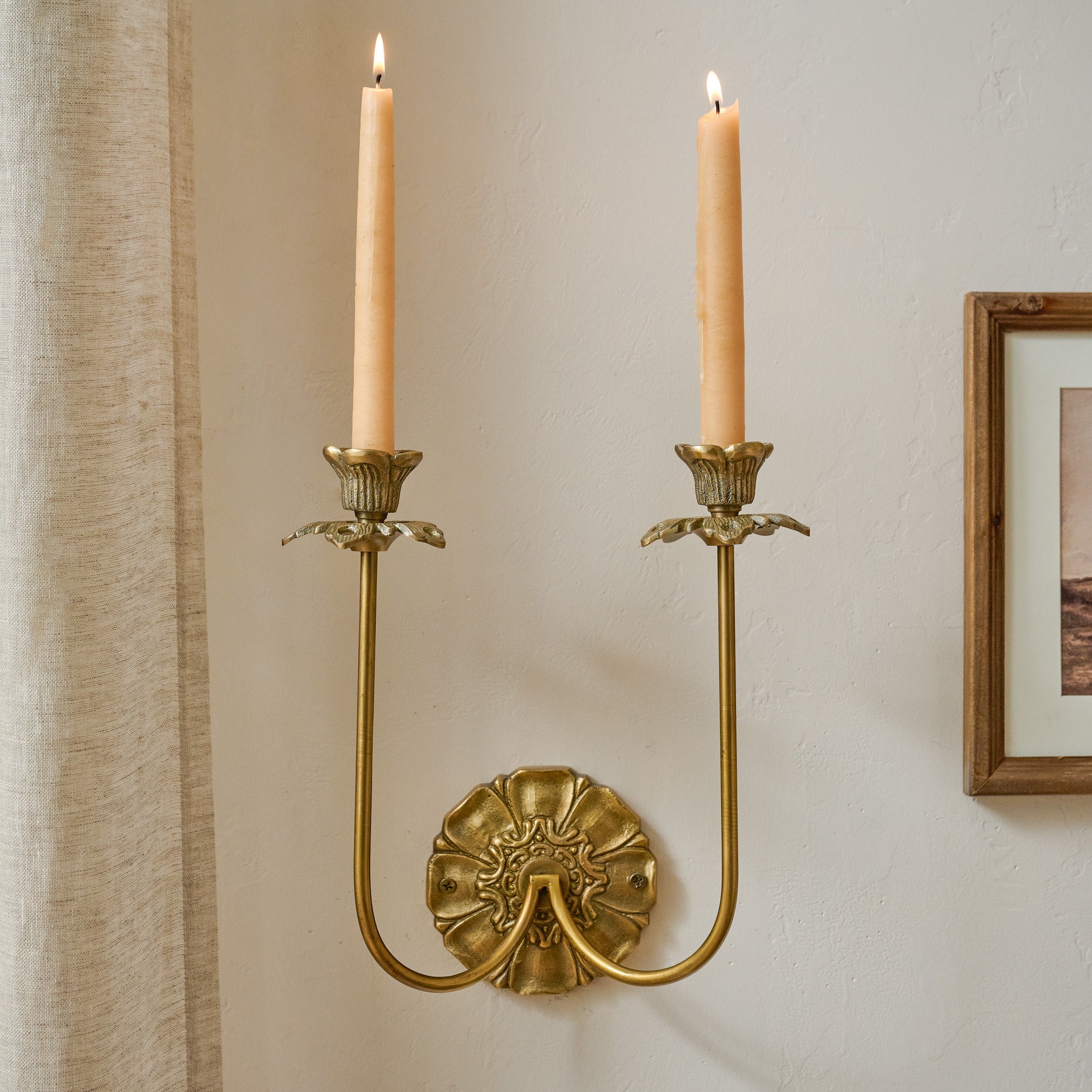 Adeline Antique Brass Double Wall Sconce