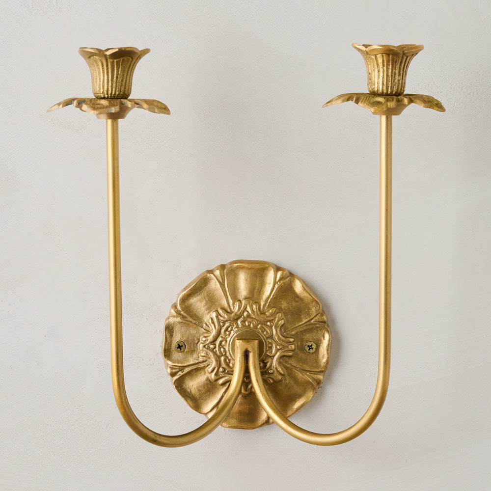 Adeline Antique Brass Double Wall Sconce