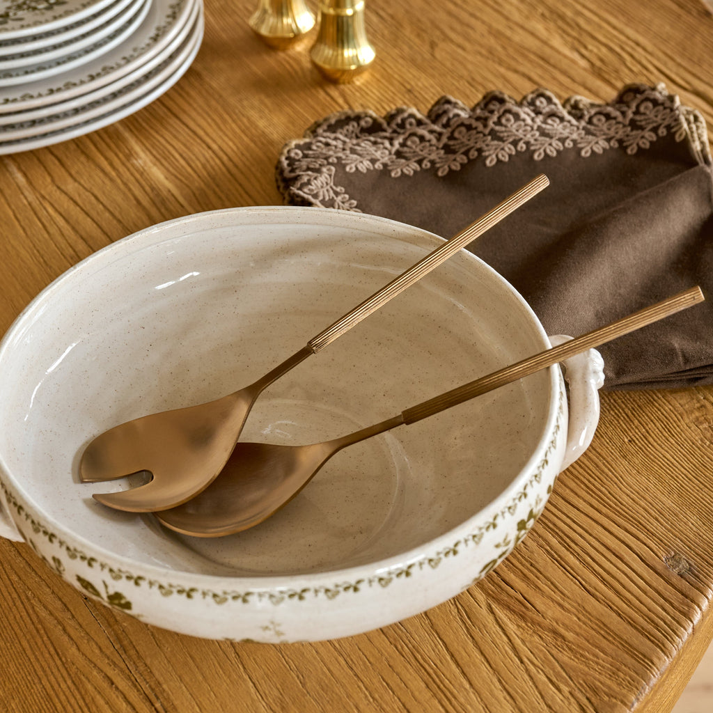 Heirloom Garden + Antiqued Copper Serving Set Bundle