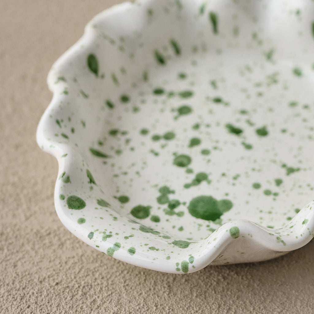 Forest Green Splatter Print Spoon Rest