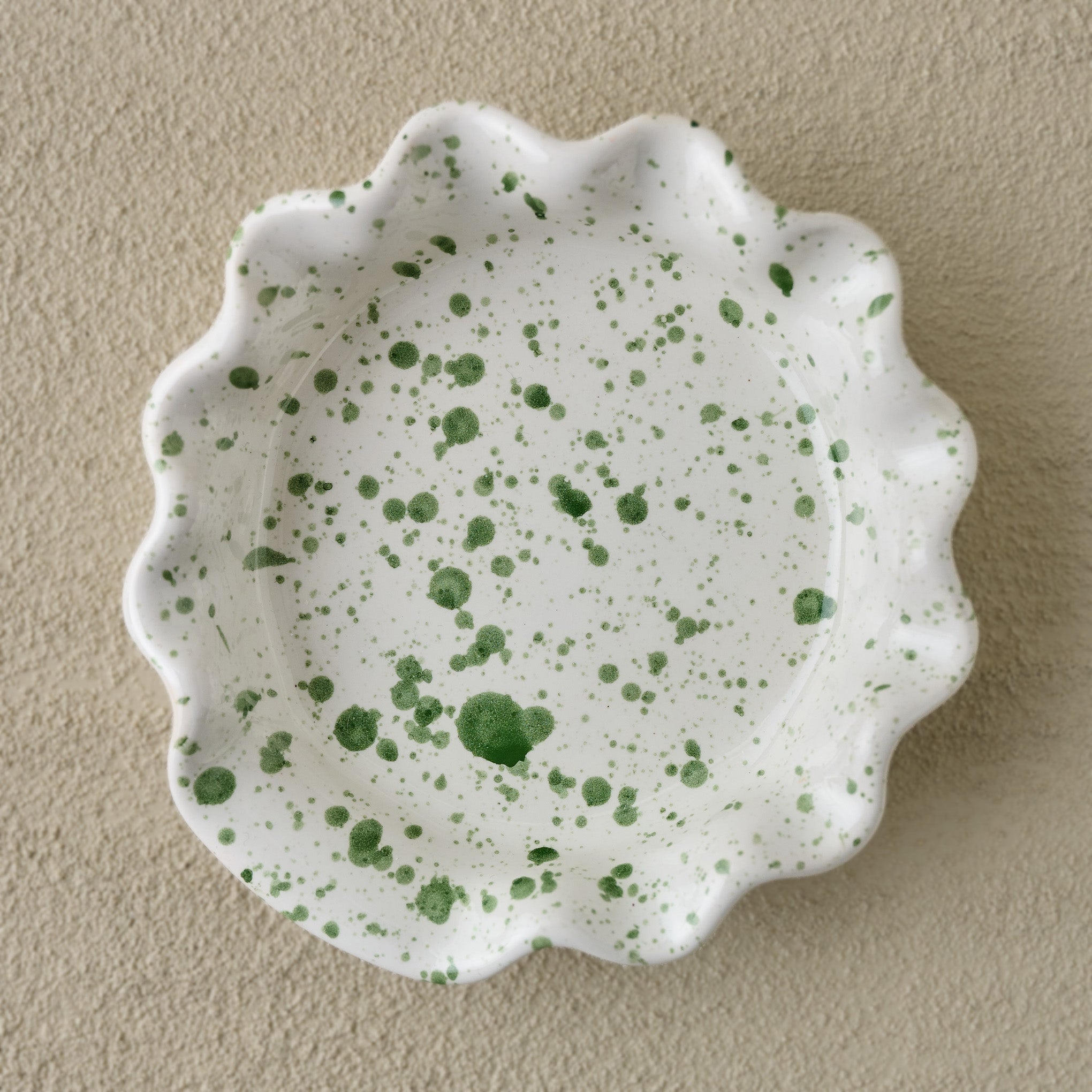 Forest Green Splatter Print Spoon Rest