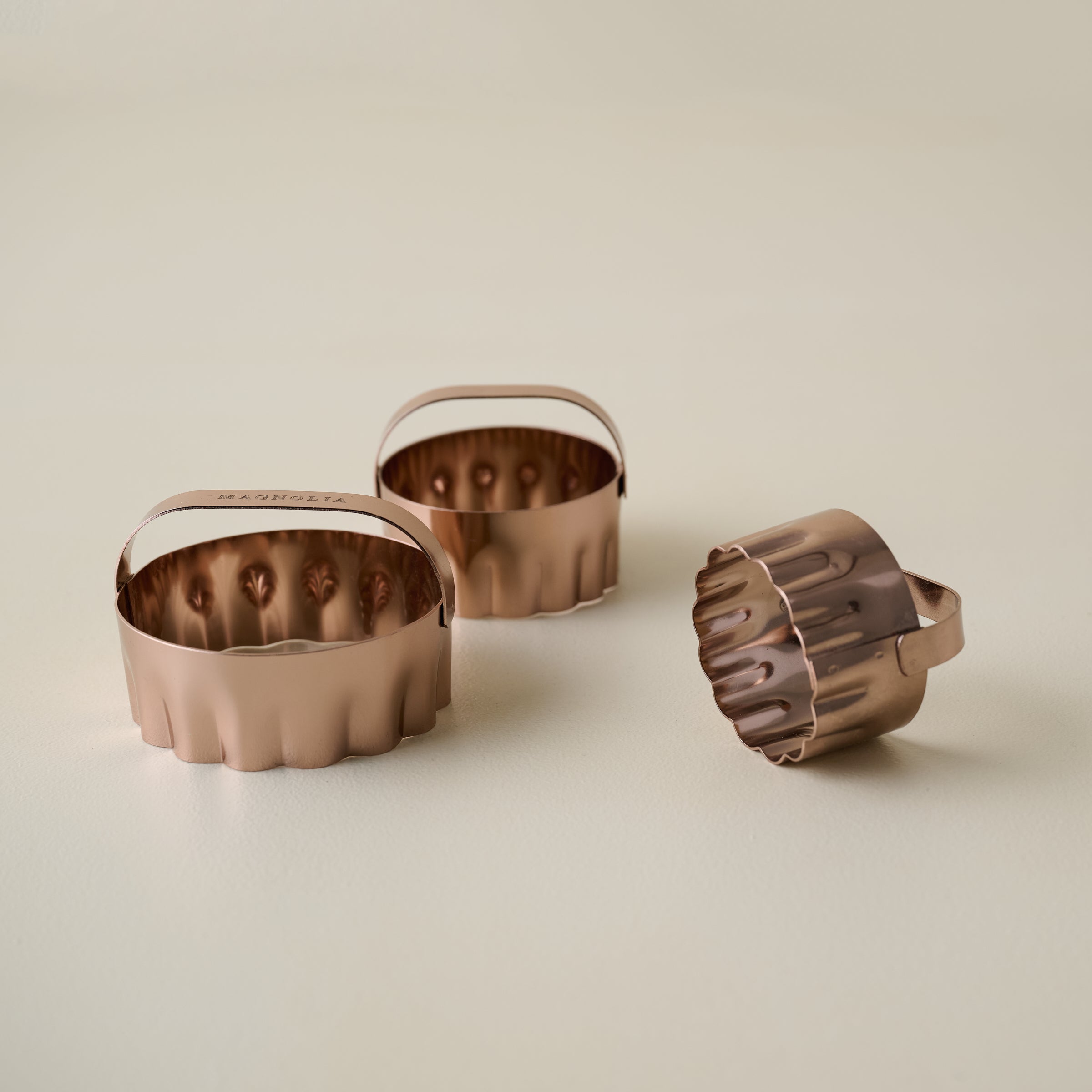 Copper Biscuit Cutter Set