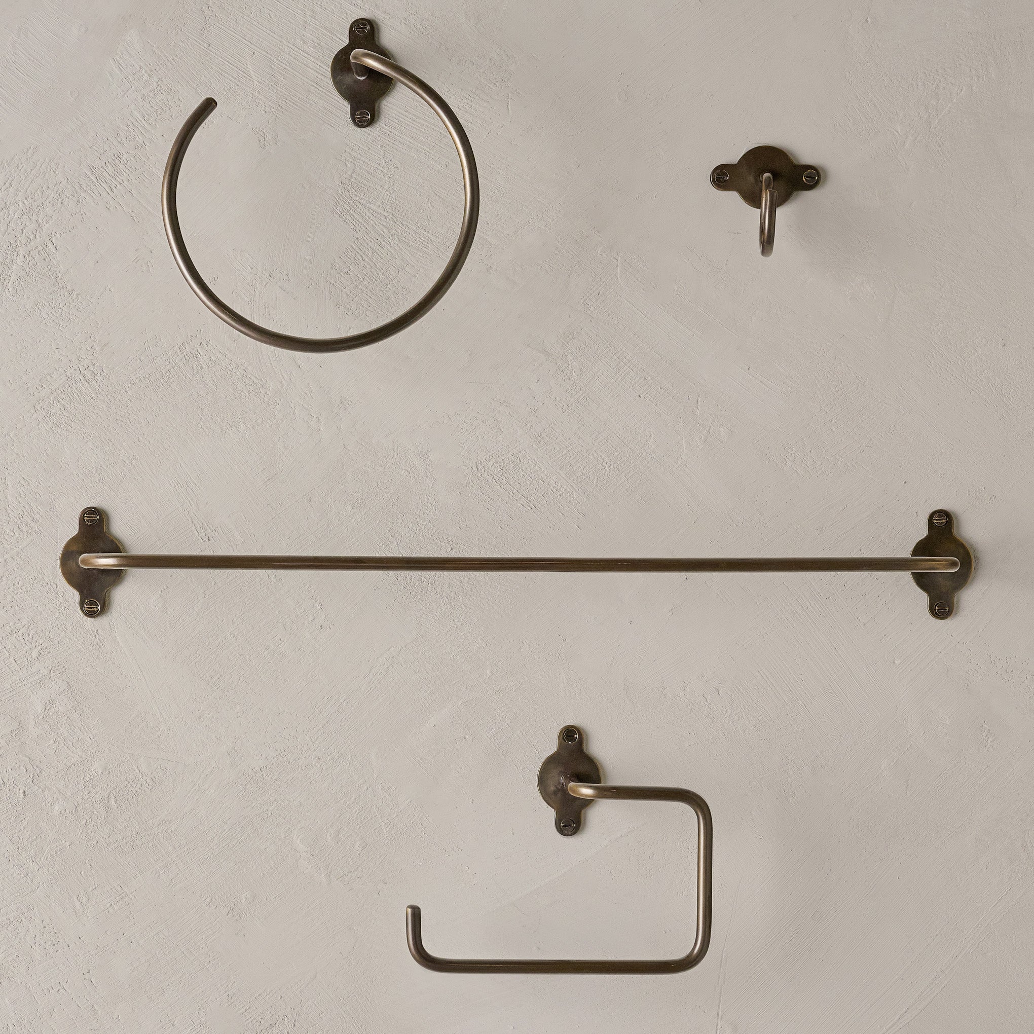 Antique Bronze Metal Towel Ring