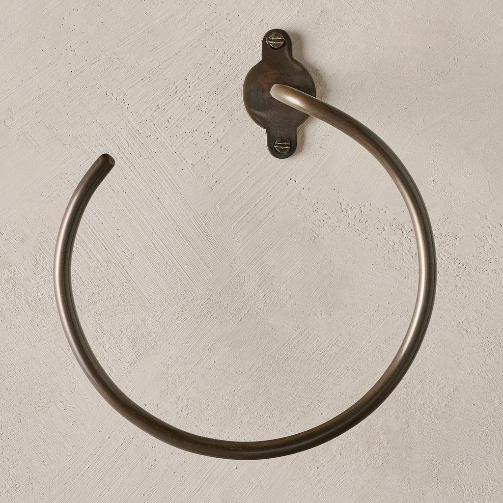 Antique Bronze Metal Towel Ring