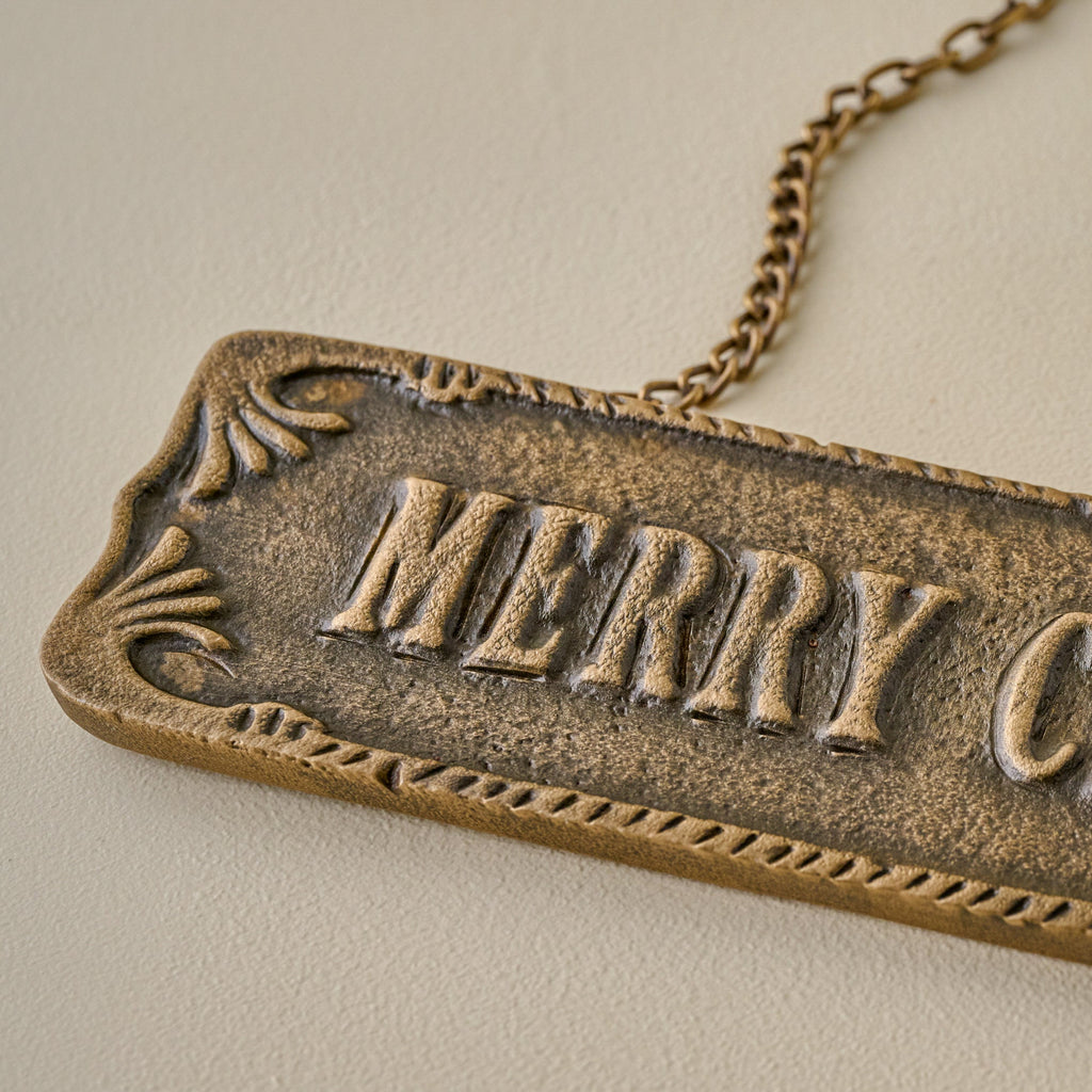 Antique-Inspired Hanging Merry Christmas Sign