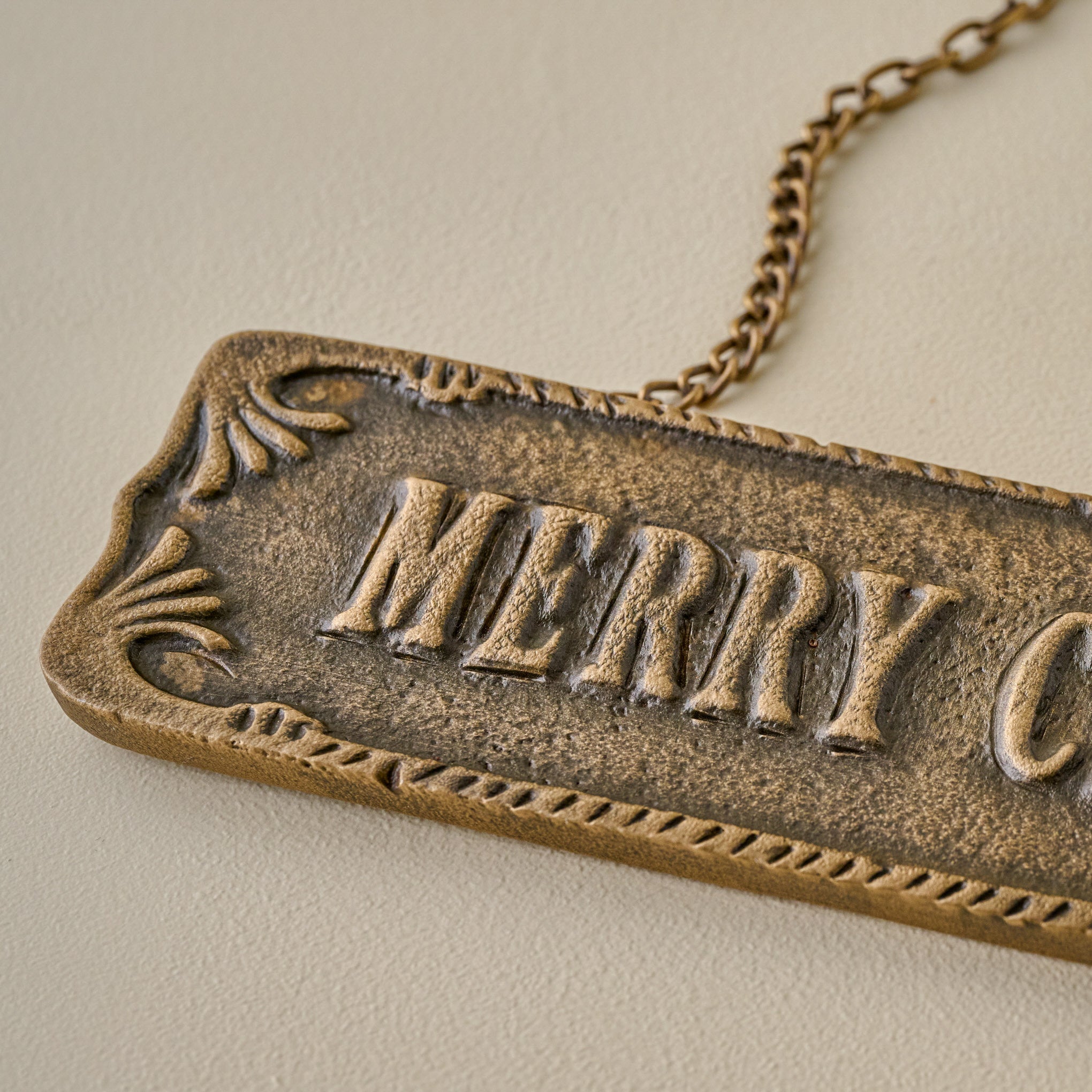 Antique-Inspired Hanging Merry Christmas Sign