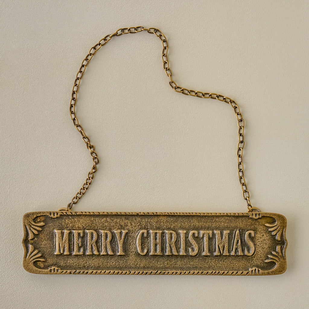Antique-Inspired Hanging Merry Christmas Sign