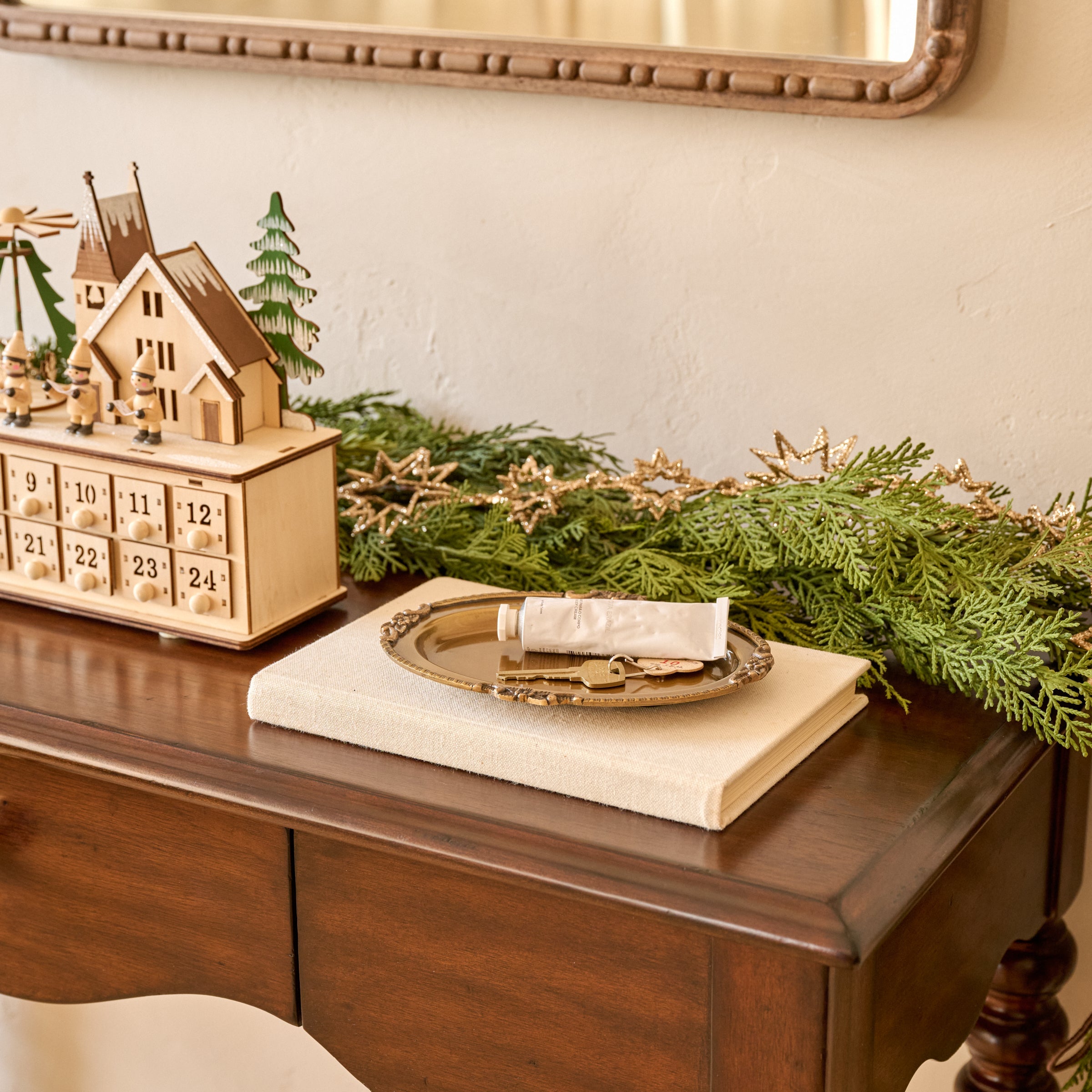 Giselle Antiqued Brass Tray