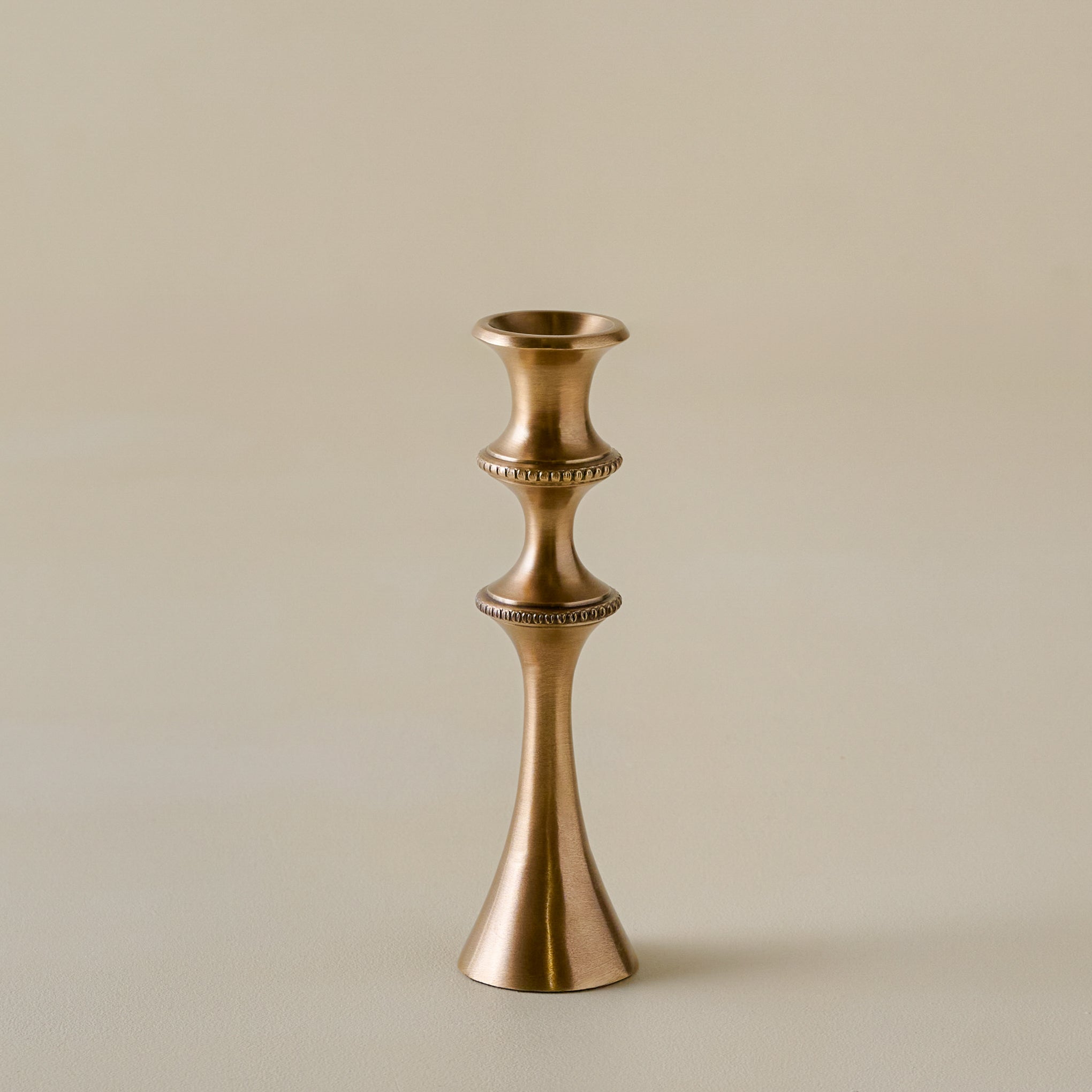Adler Antiqued Brass Etched Taper Holder