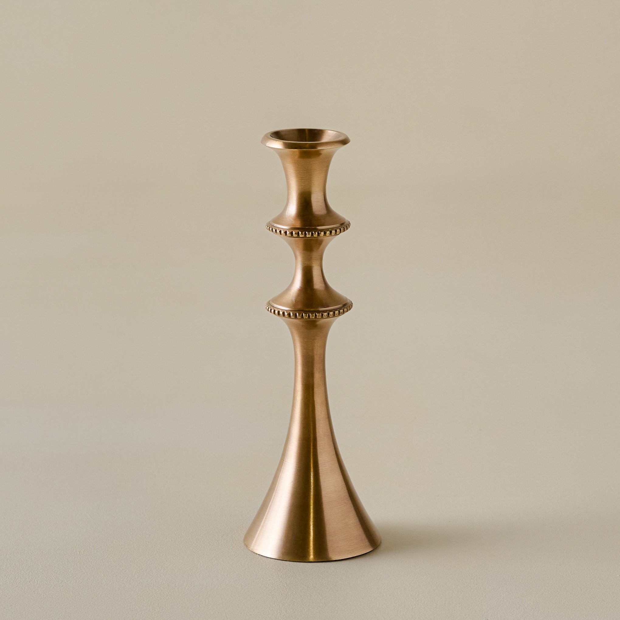 Adler Antiqued Brass Etched Taper Holder