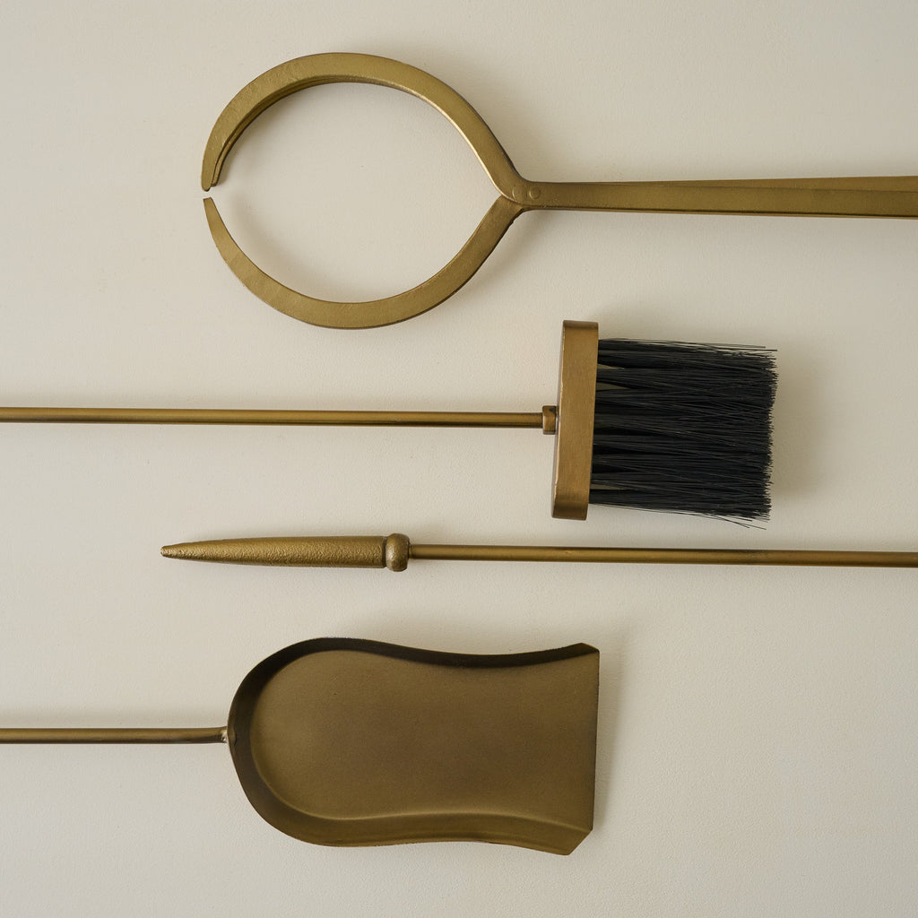 Shepherd Brass Fireplace Toolset