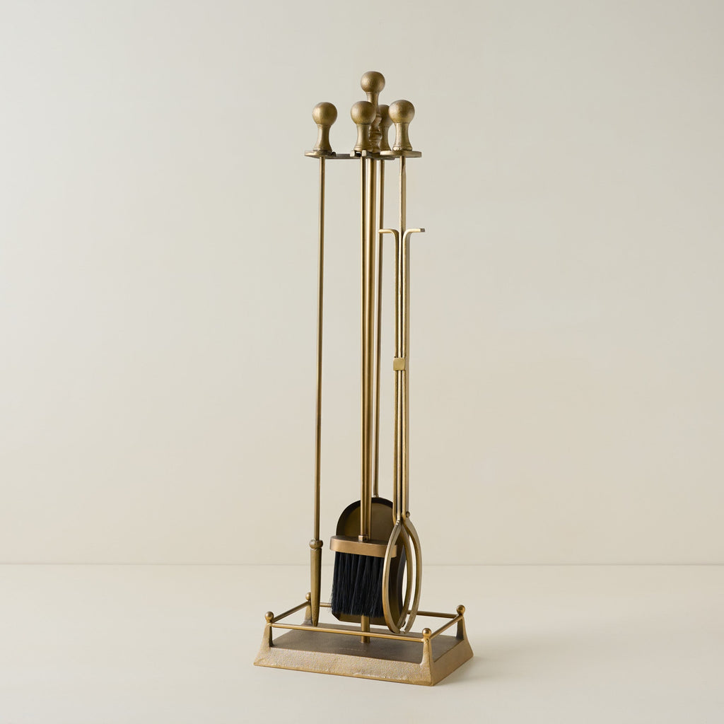 Shepherd Brass Fireplace Toolset