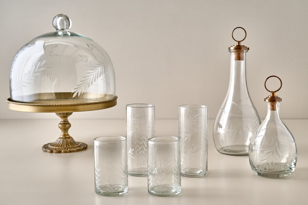 Marlowe Etched Glass Tumbler