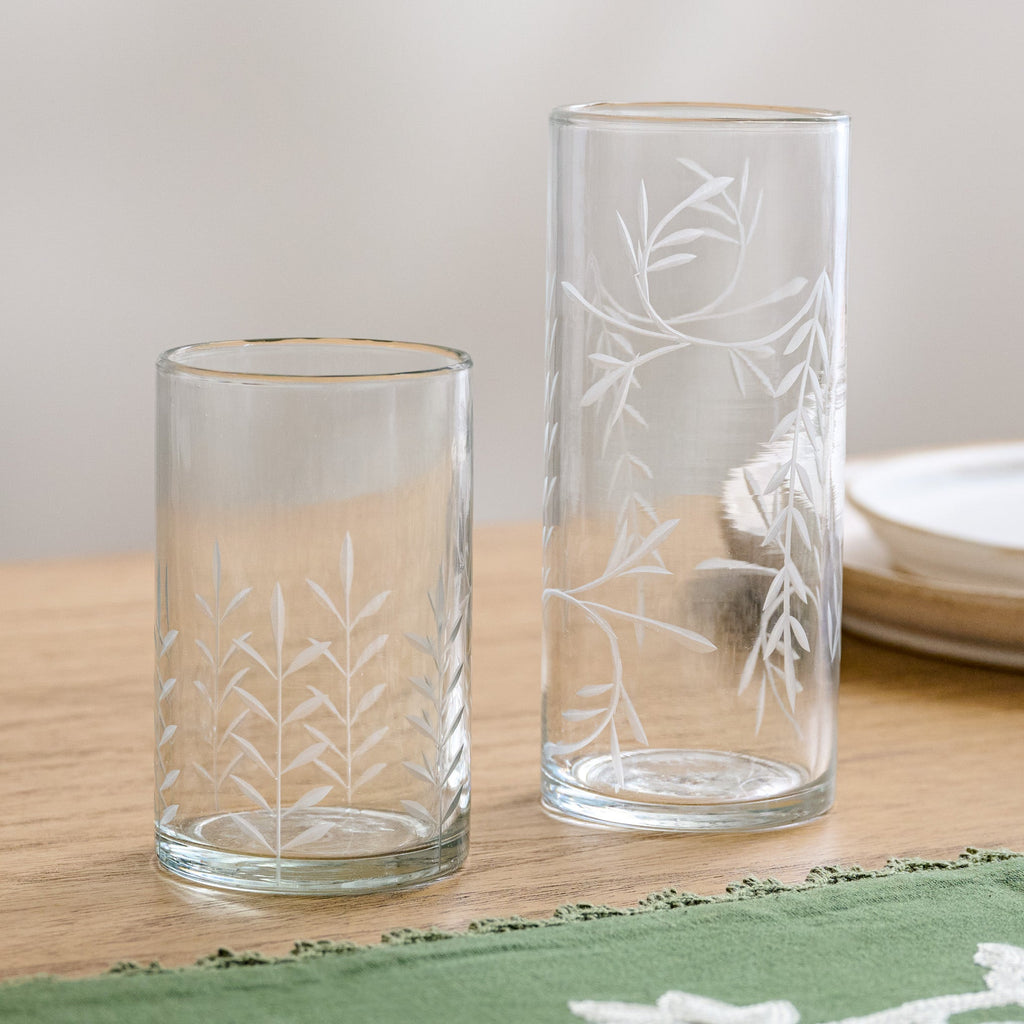 Marlowe Etched Glass Tumbler