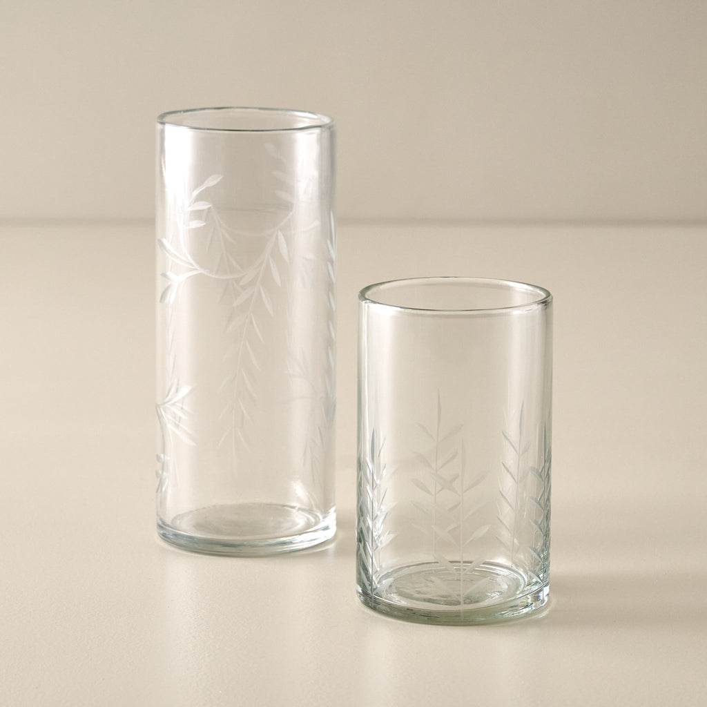 Marlowe Etched Glass Tumbler