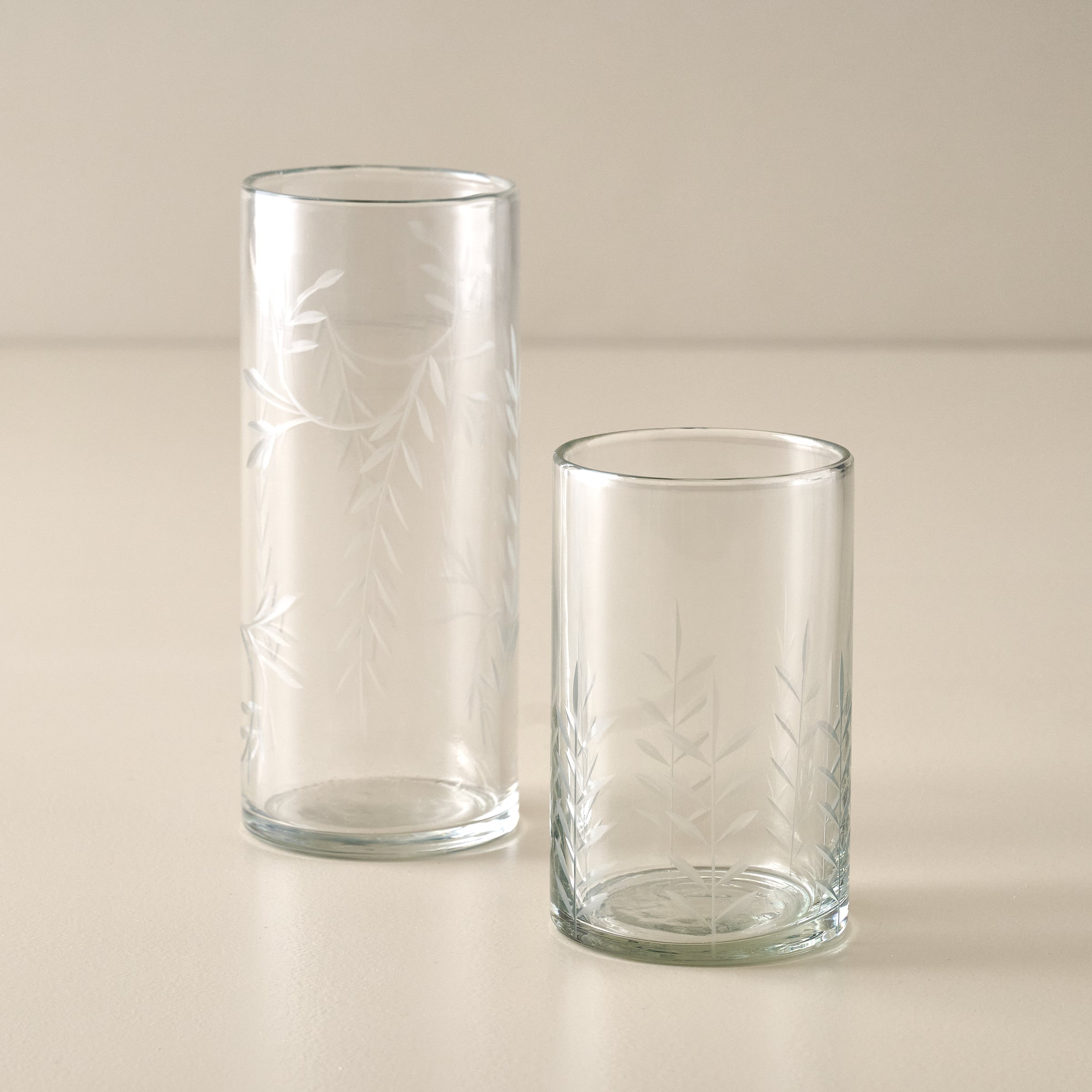 Marlowe Etched Glass Tumbler