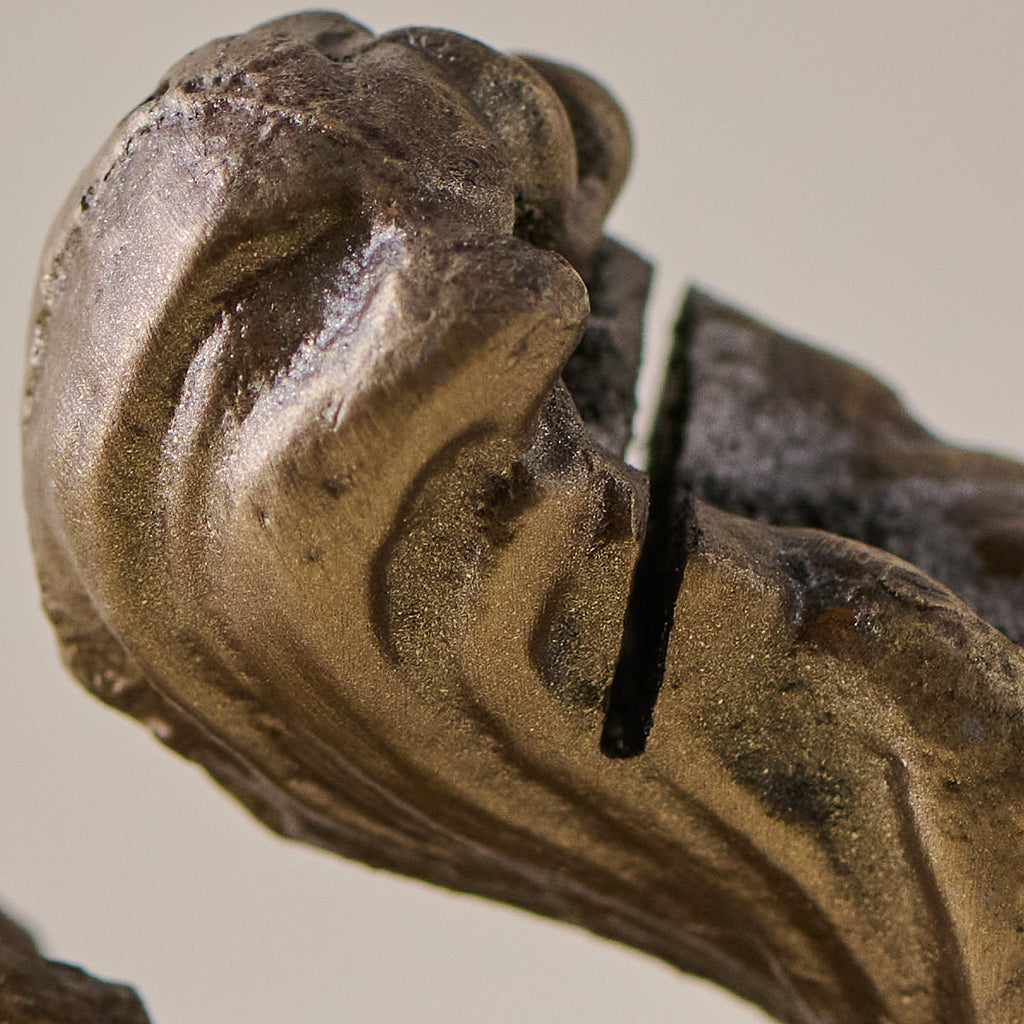 Antique Brass Squirrel Place Card Holder