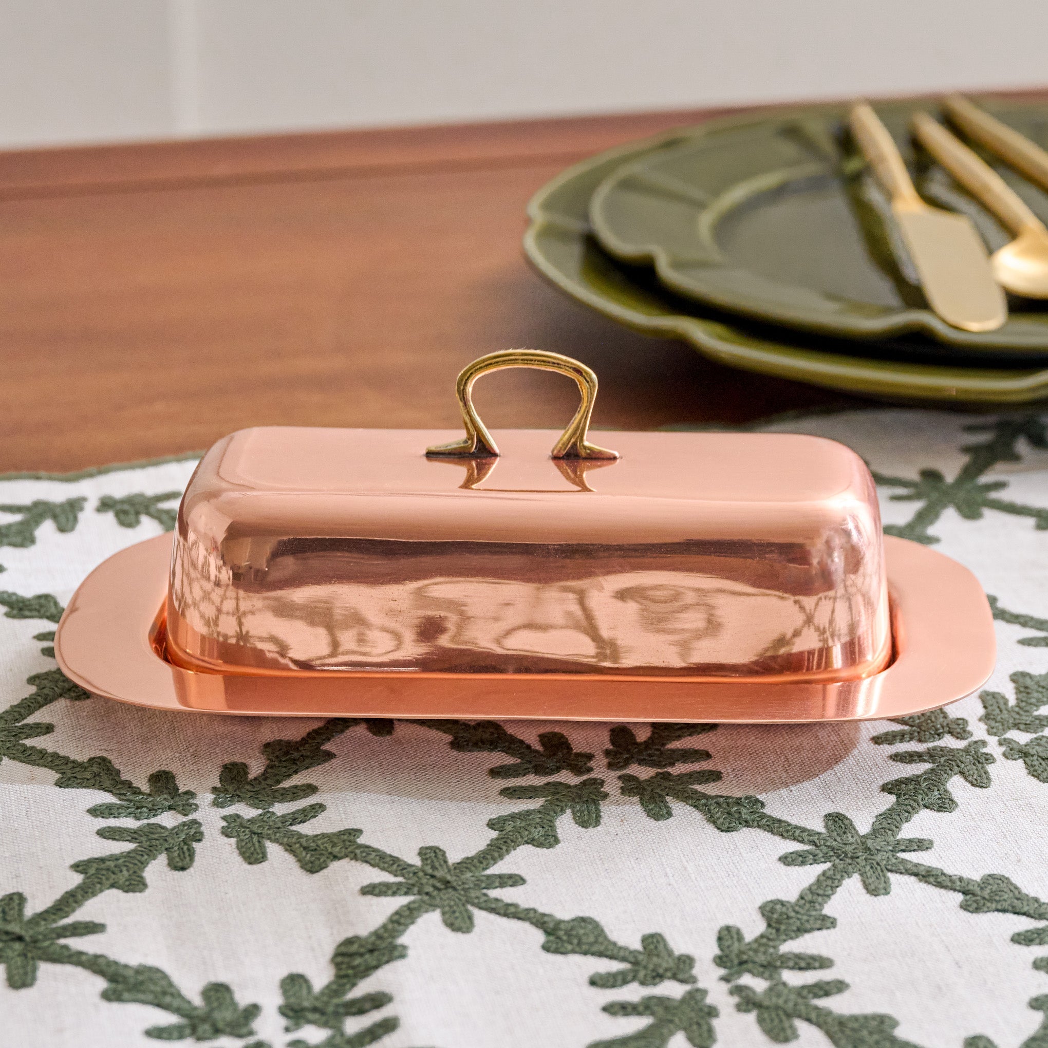 Antique Copper Butter Dish
