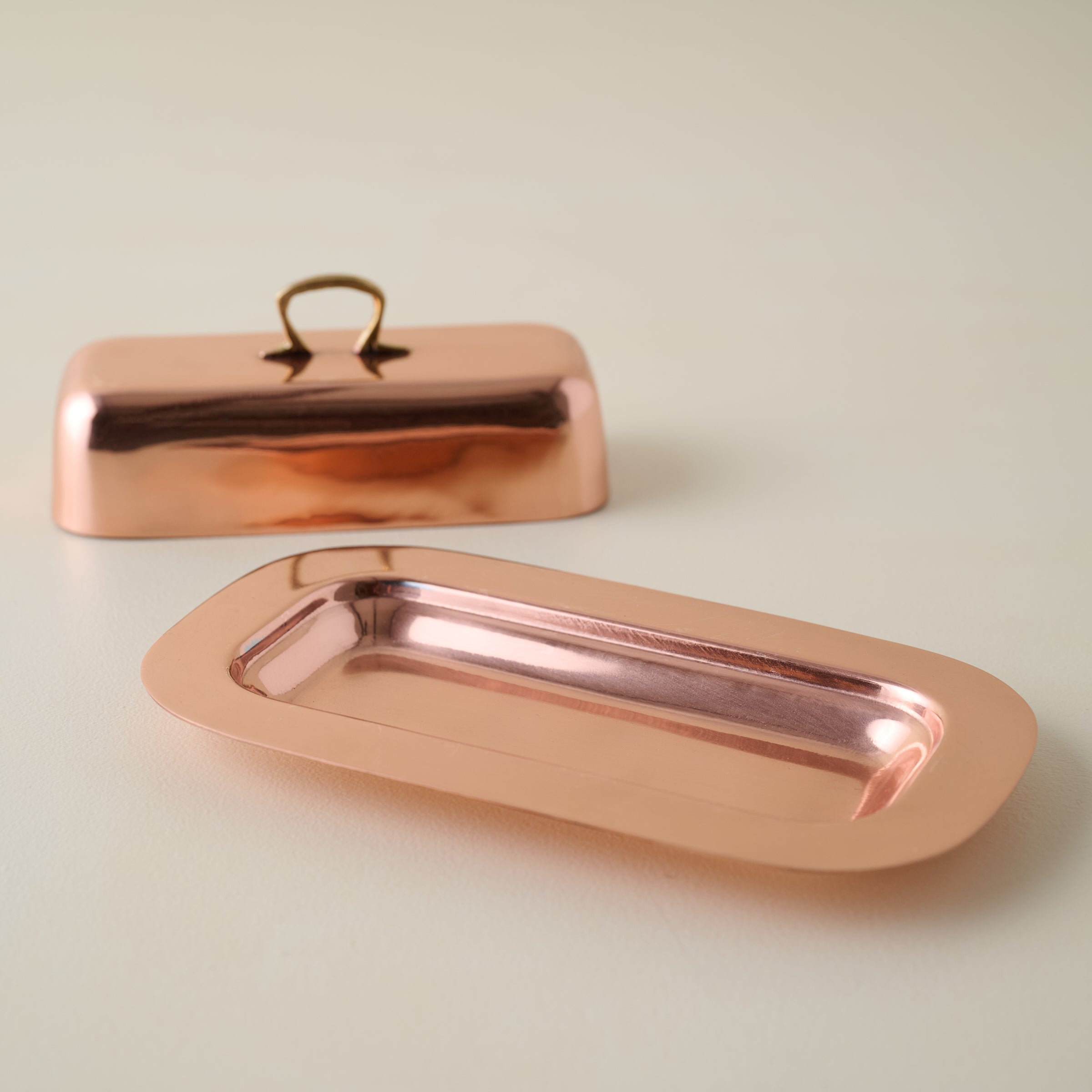 Antique Copper Butter Dish