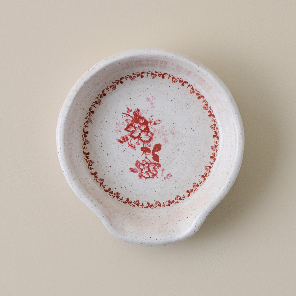 Heirloom Garden Scarlett Floral Spoon Rest