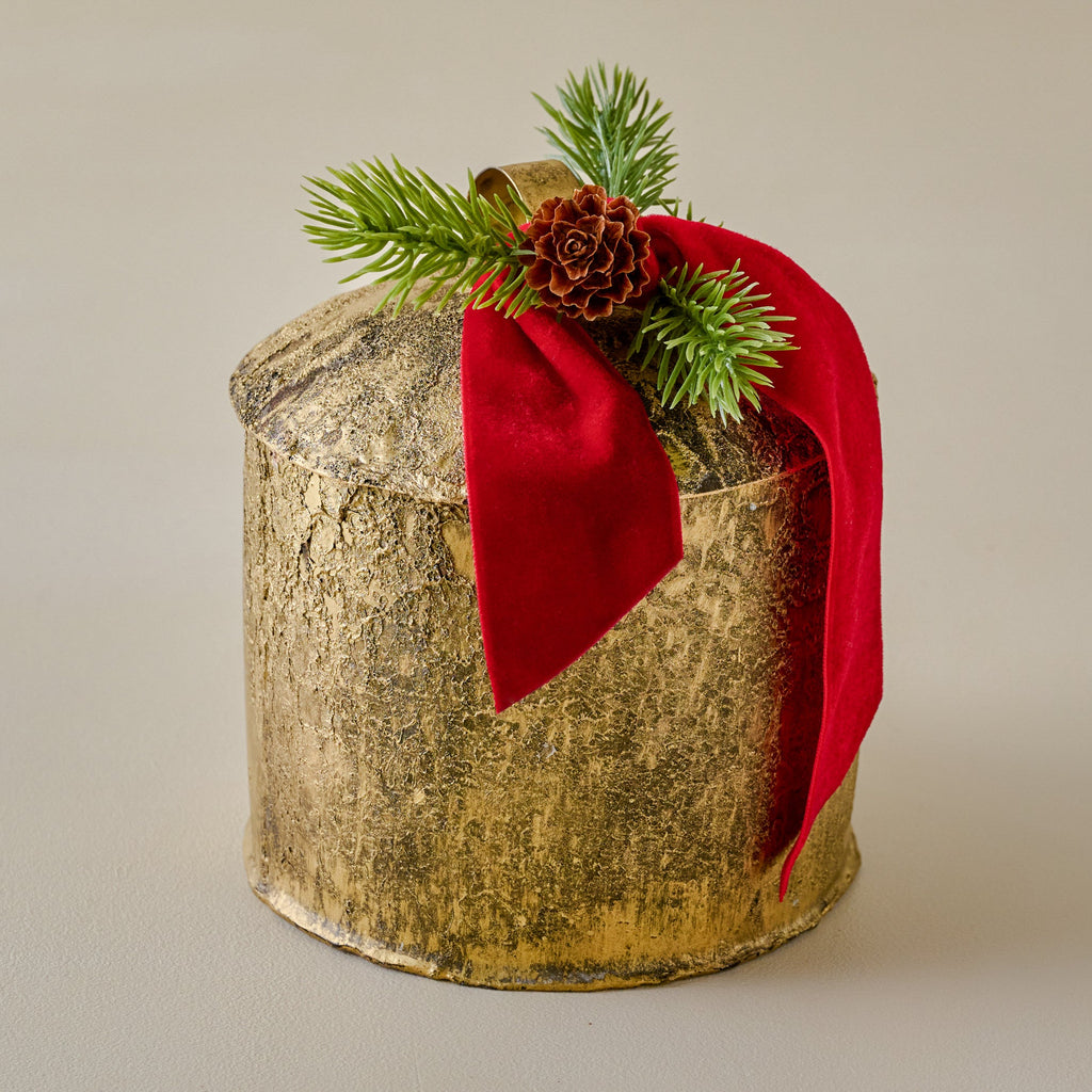 Aged Brass Yuletide Spice Bell Candle