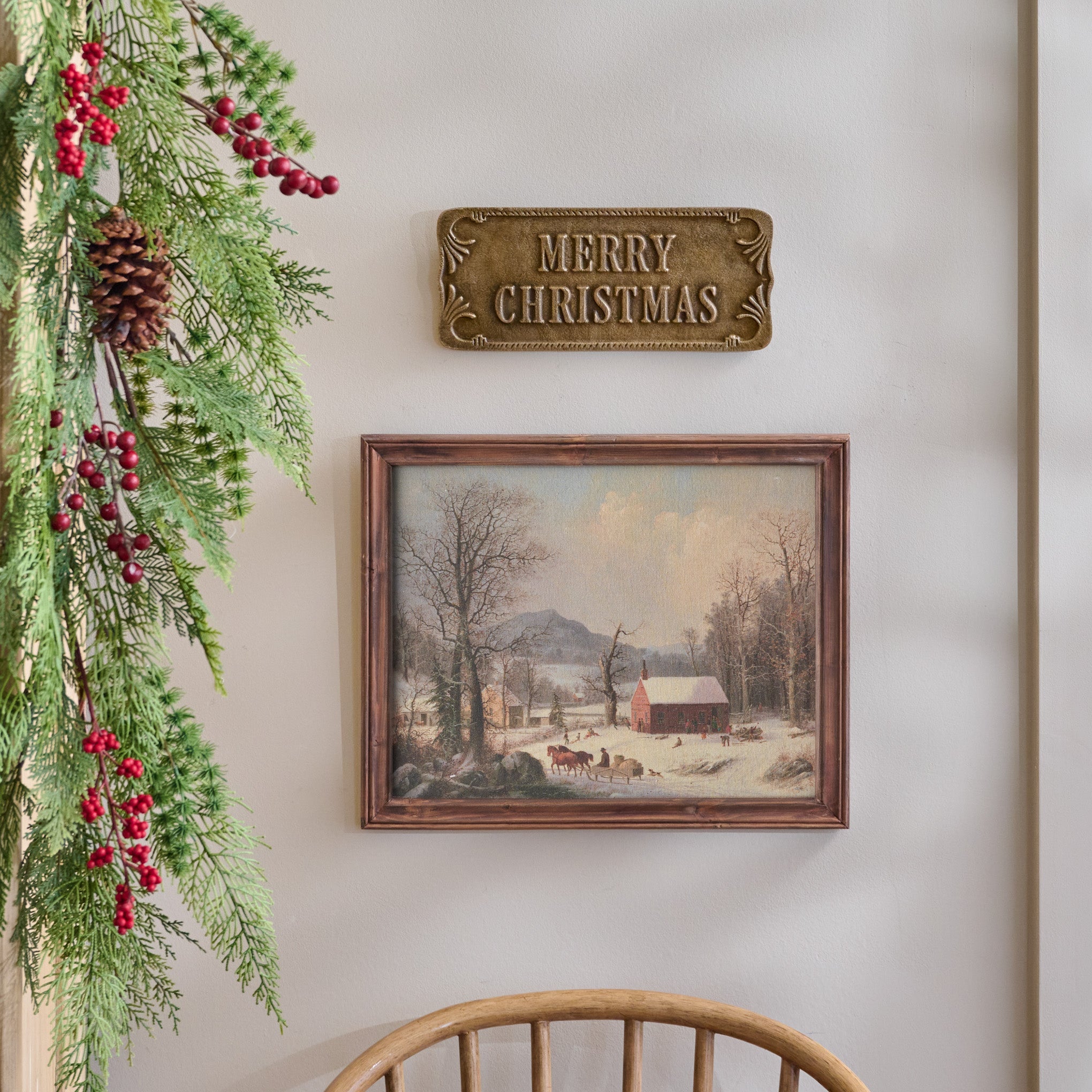 Antique-Inspired Merry Christmas Plaque