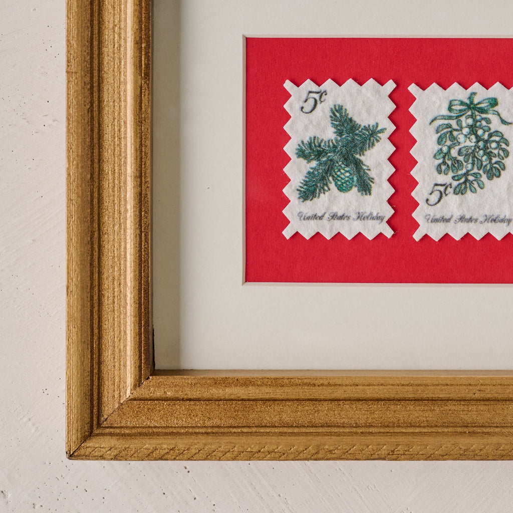 Yuletide Greetings Vintage Stamp Art