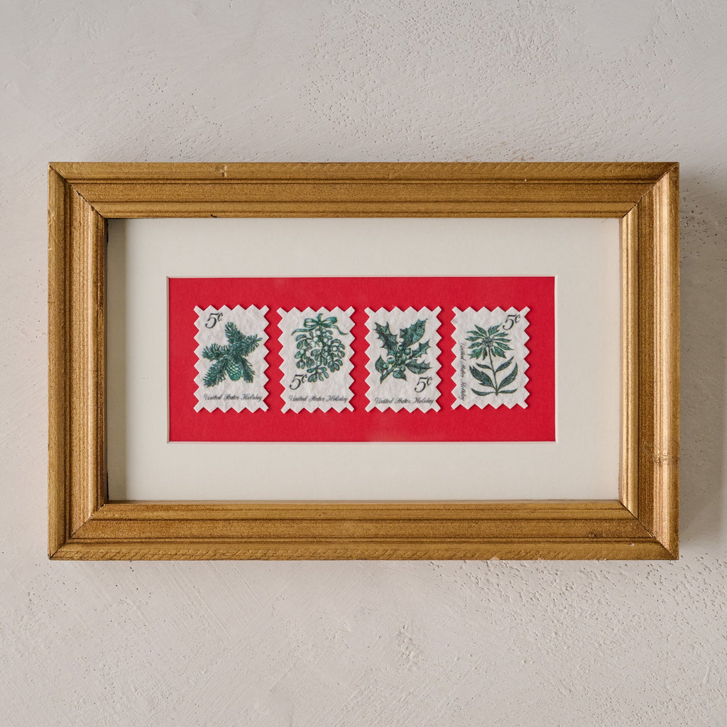 Yuletide Greetings Vintage Stamp Art