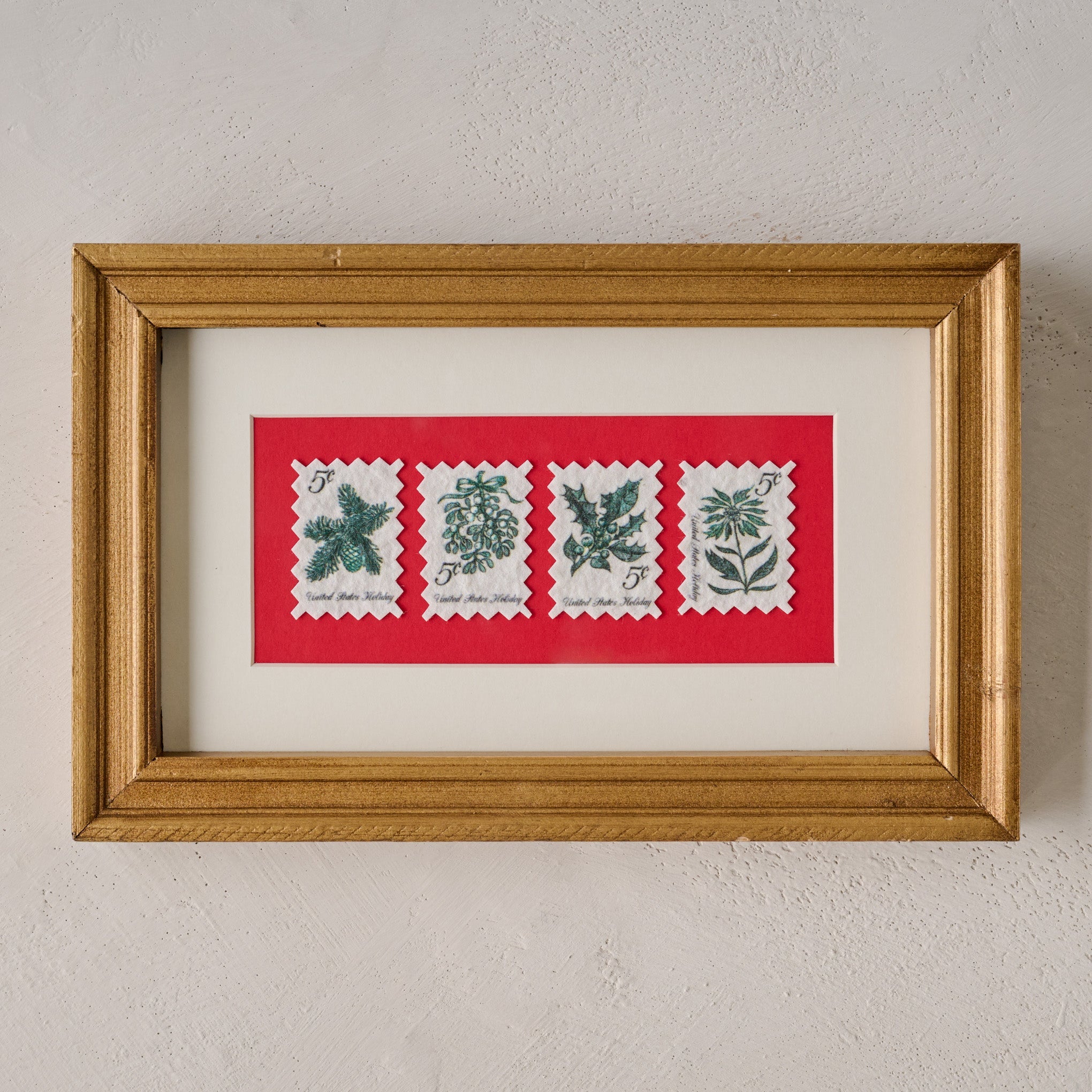 Yuletide Greetings Vintage Stamp Art