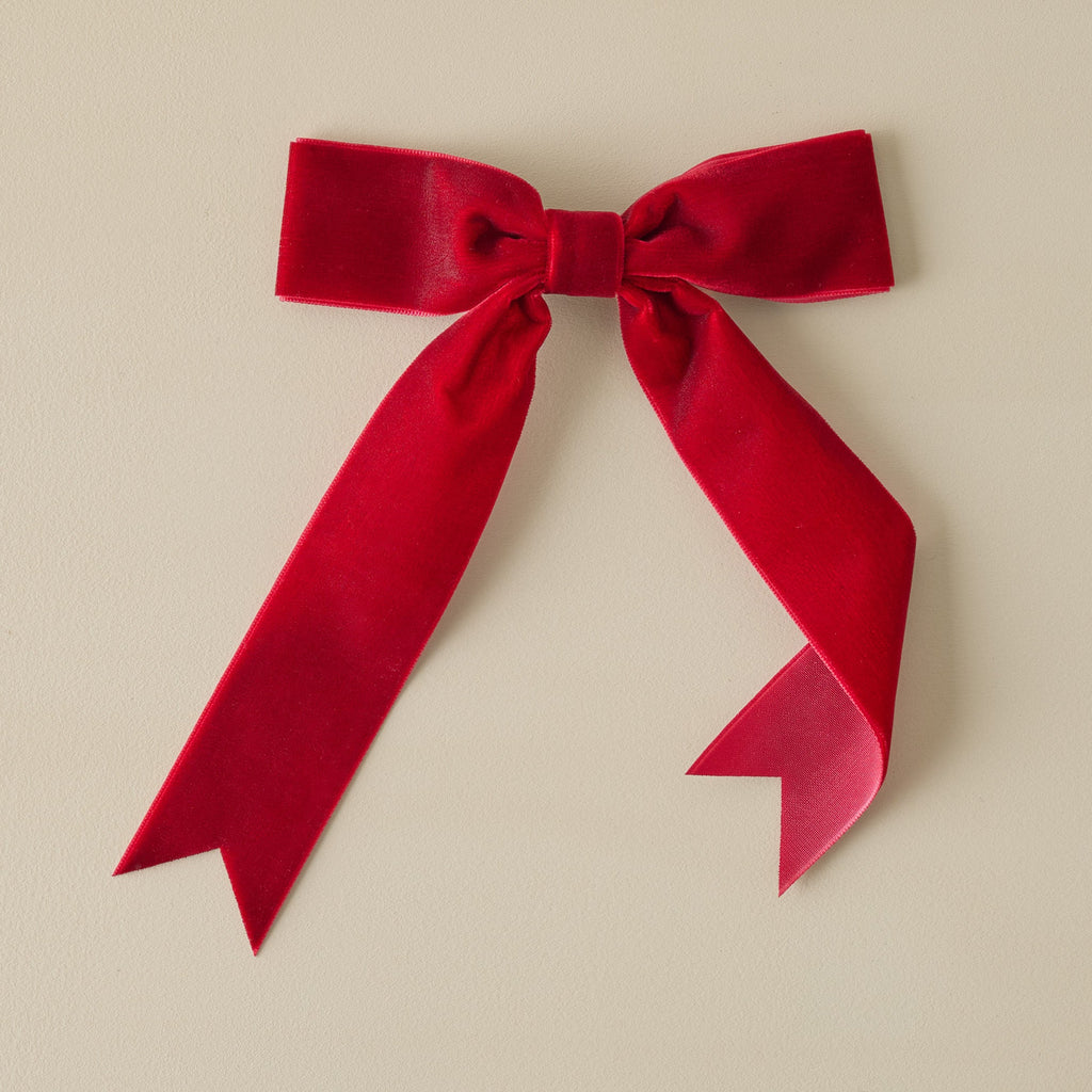 Velvet Bow Ornament Clip. Set of 8