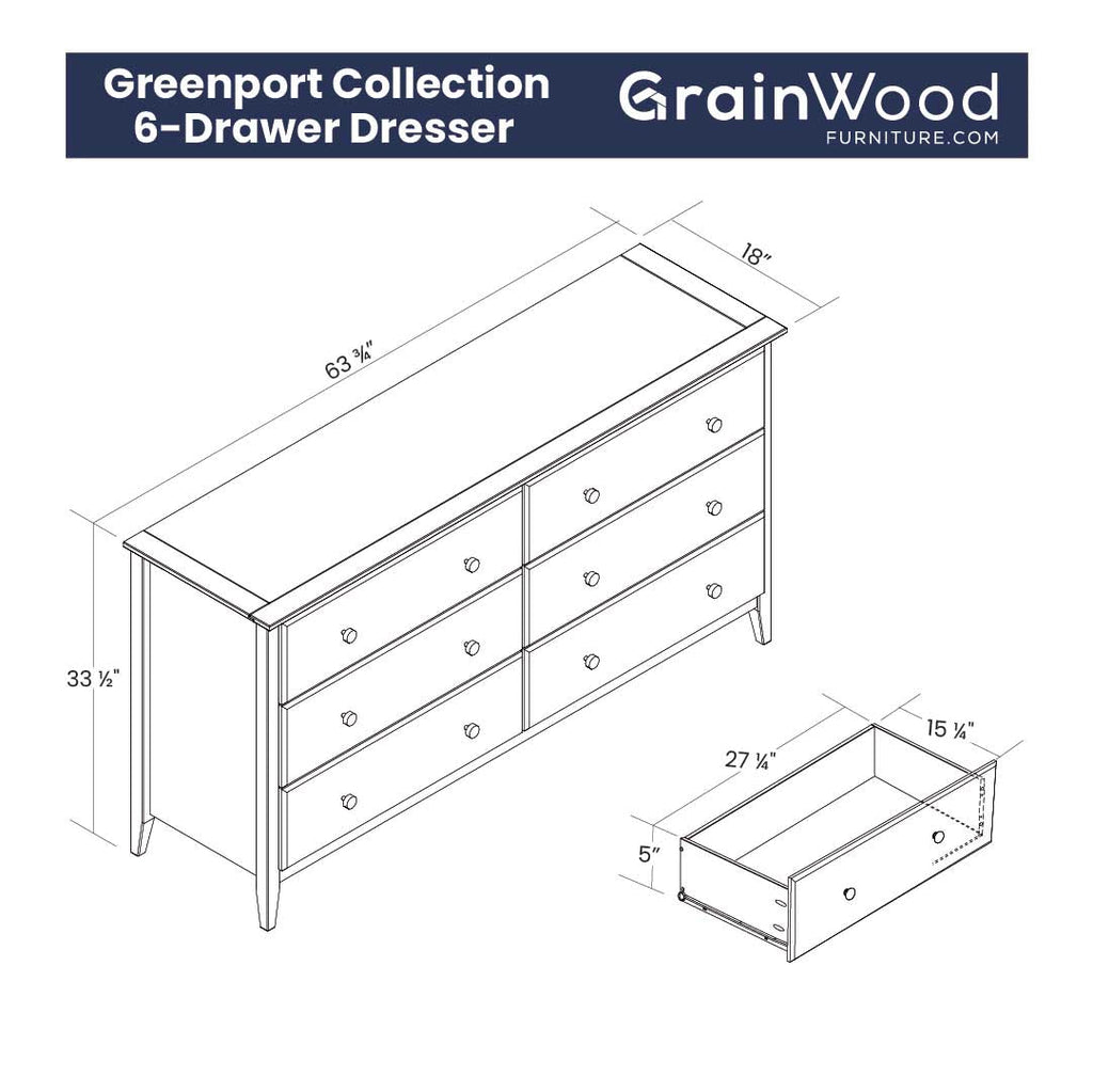 Greenport 6-Drawer Dresser