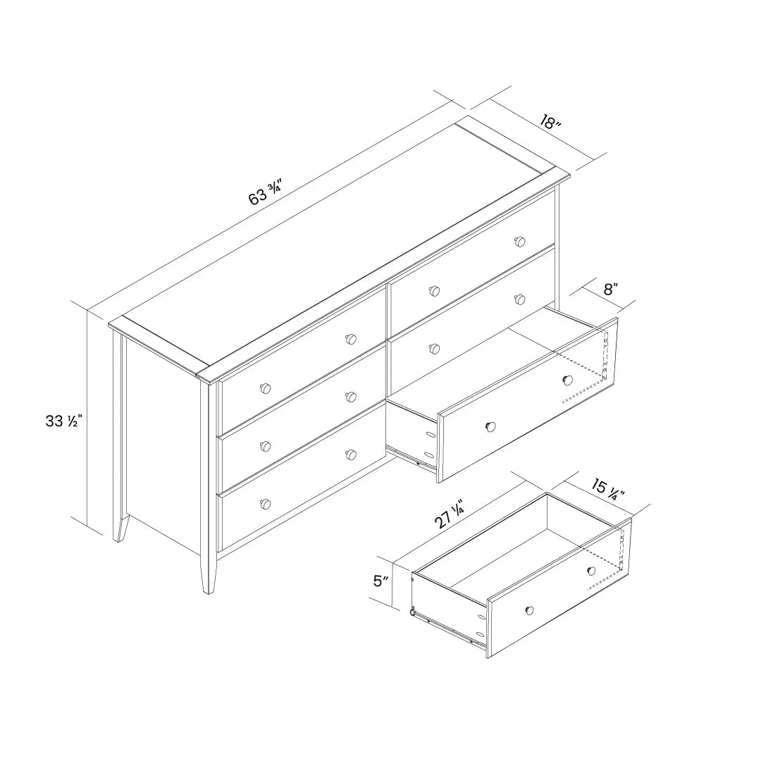 Greenport 6-Drawer Dresser